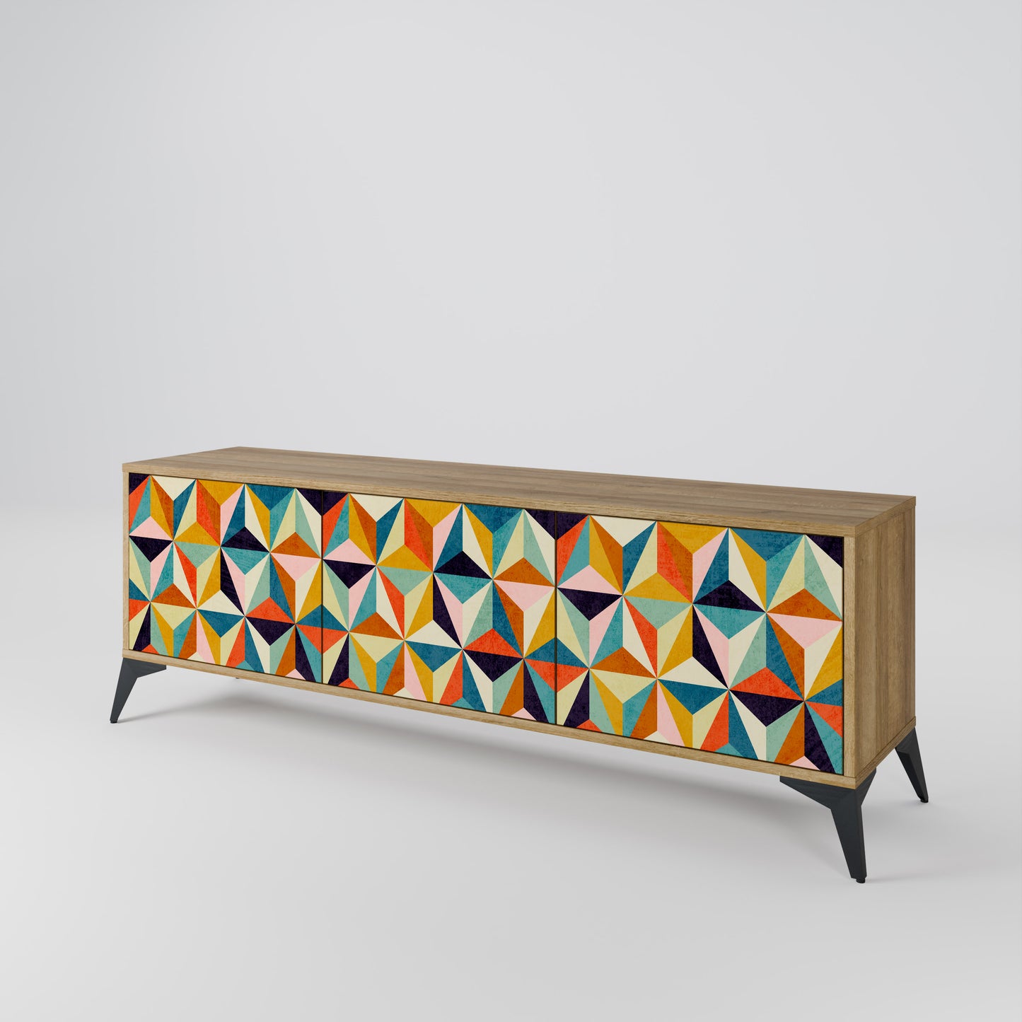 Mobile TV TESSELATE TREASURES a 3 ante in effetto rovere