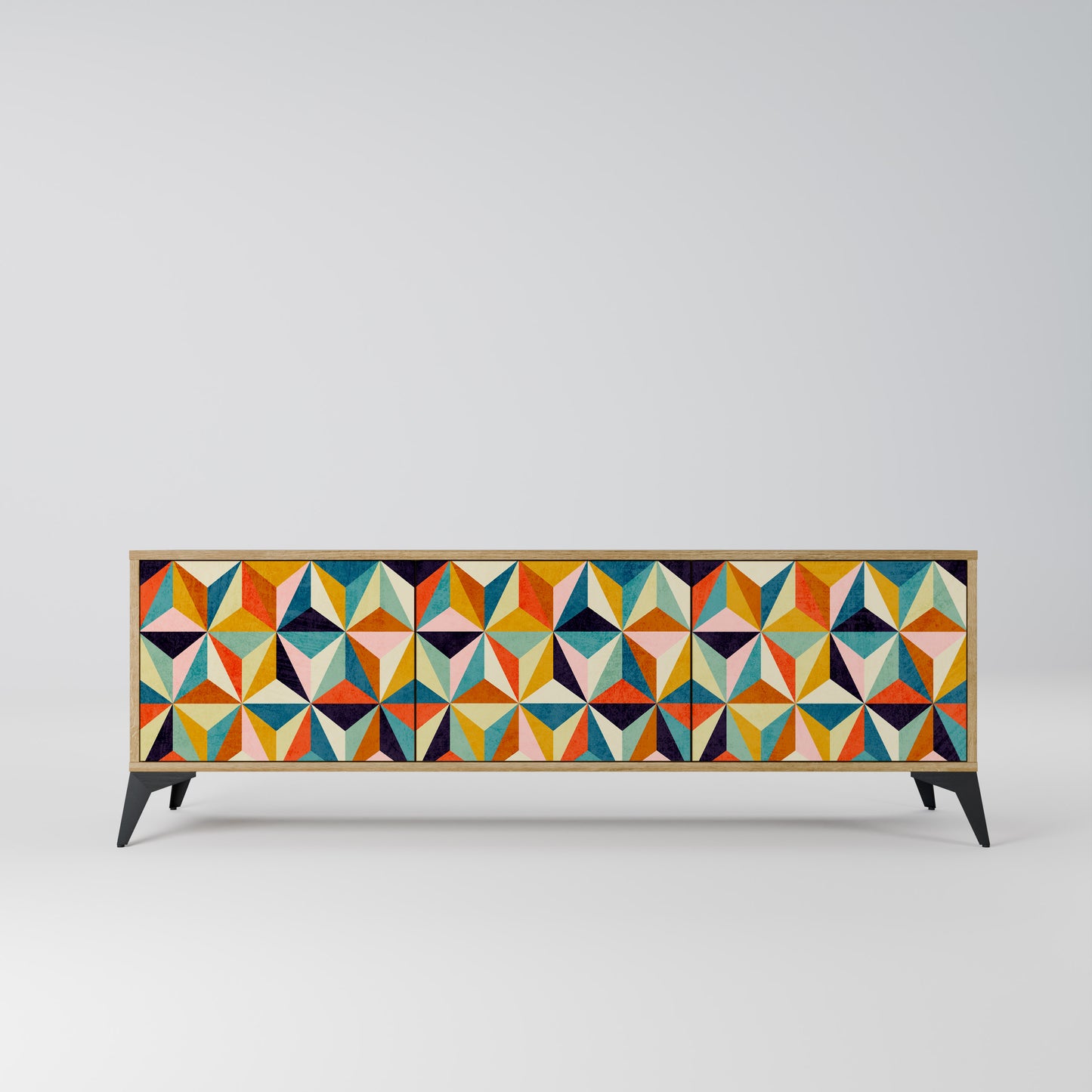 Mobile TV TESSELATE TREASURES a 3 ante in effetto rovere