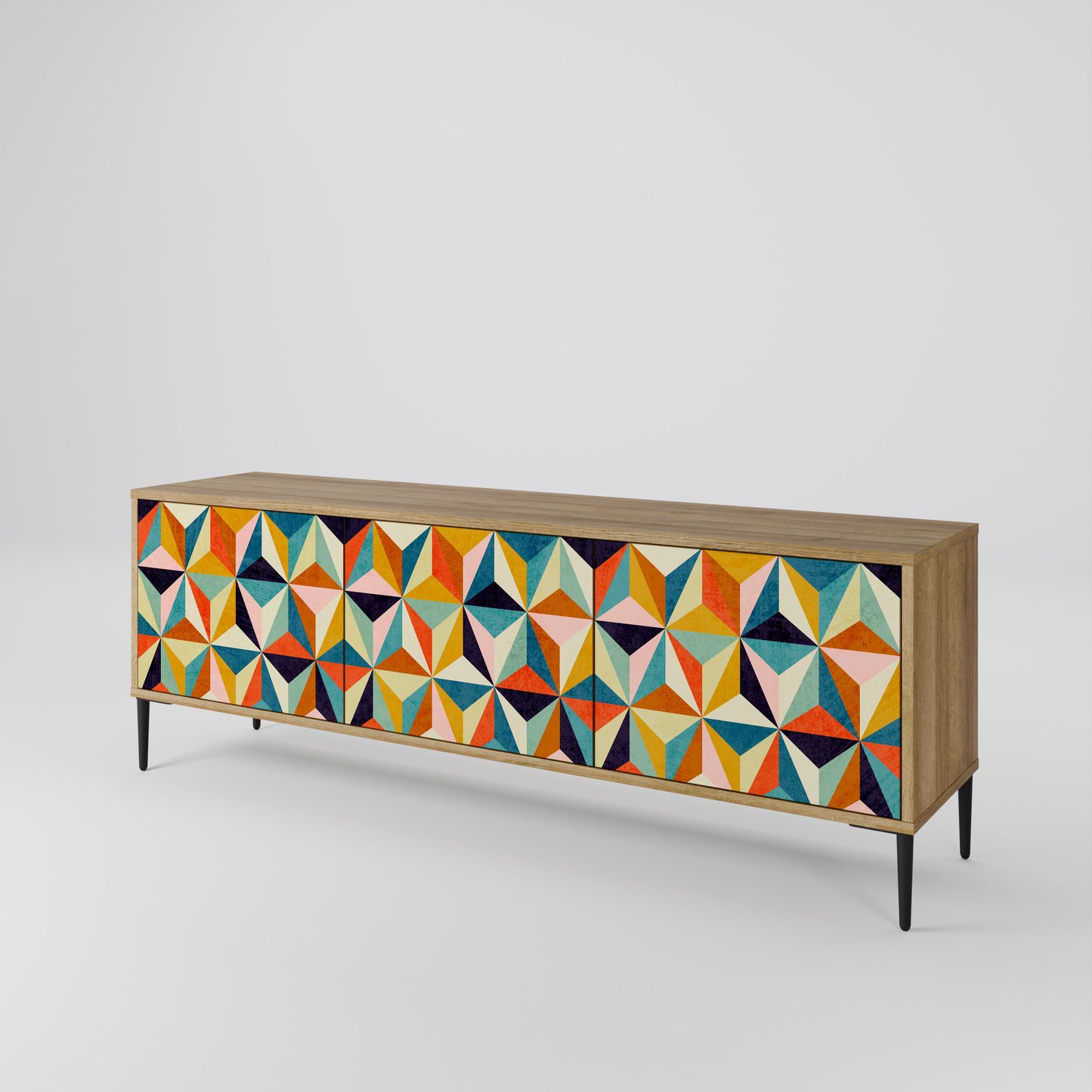 Mobile TV TESSELATE TREASURES a 3 ante in effetto rovere