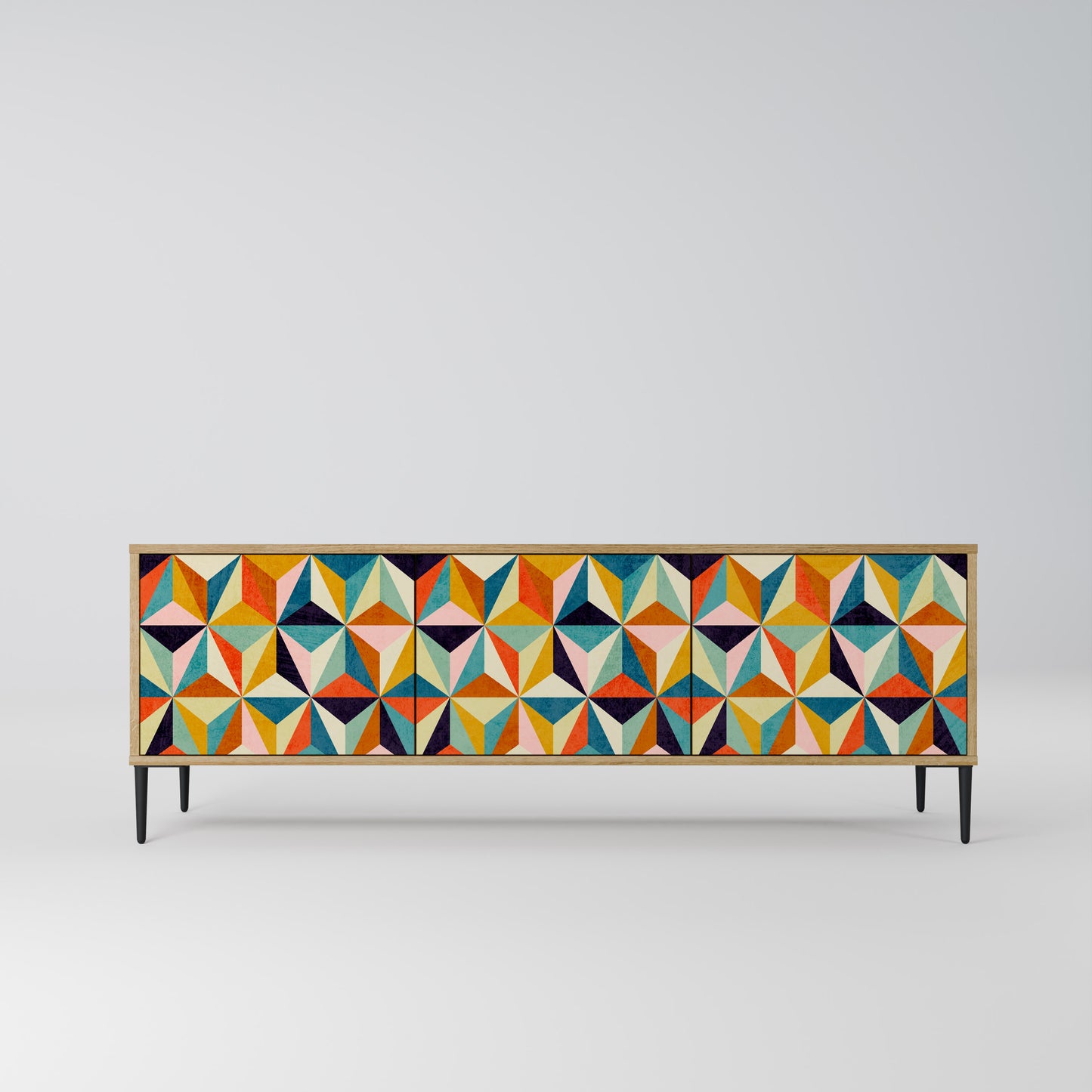 Mobile TV TESSELATE TREASURES a 3 ante in effetto rovere