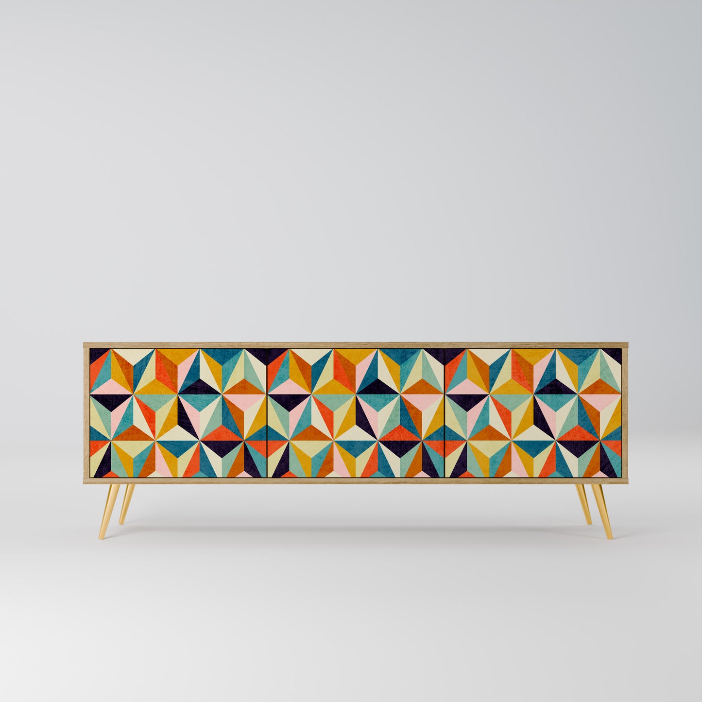 Mobile TV TESSELATE TREASURES a 3 ante in effetto rovere