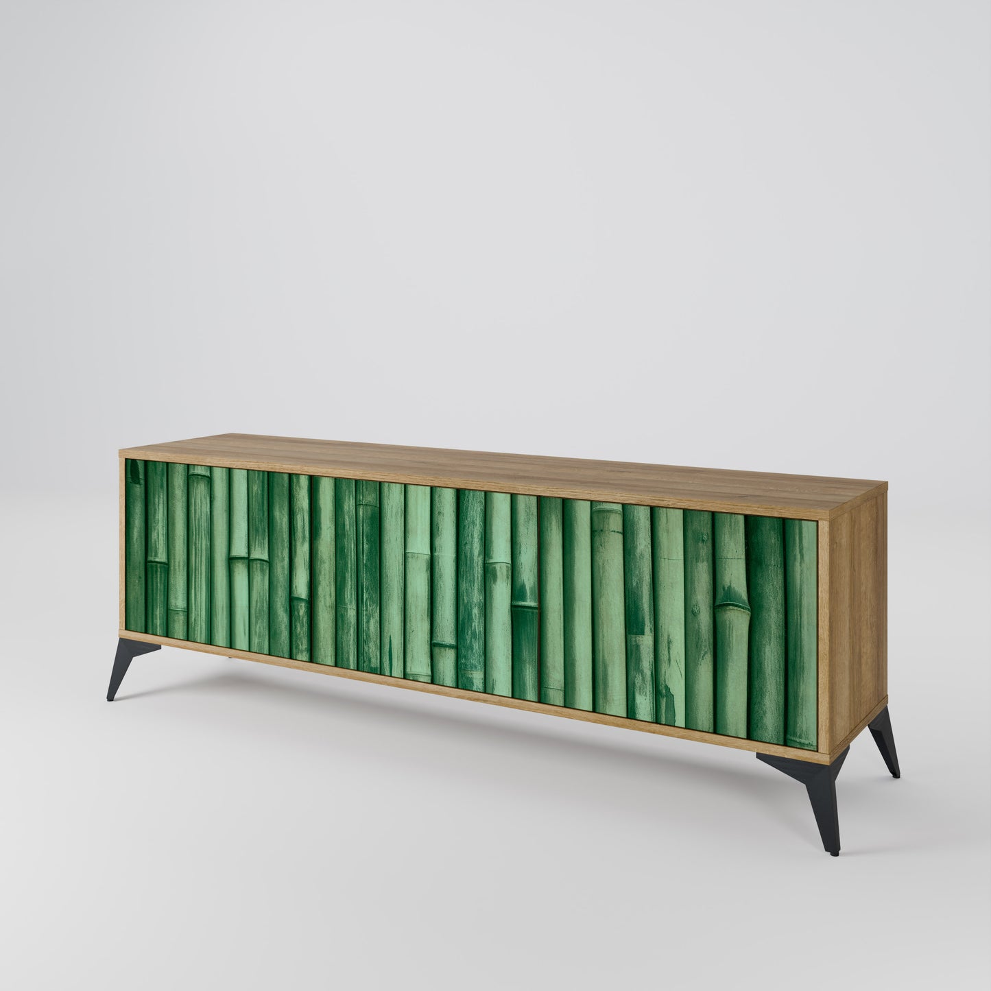 Mobile TV a 3 ante NATURAL GREEN effetto rovere