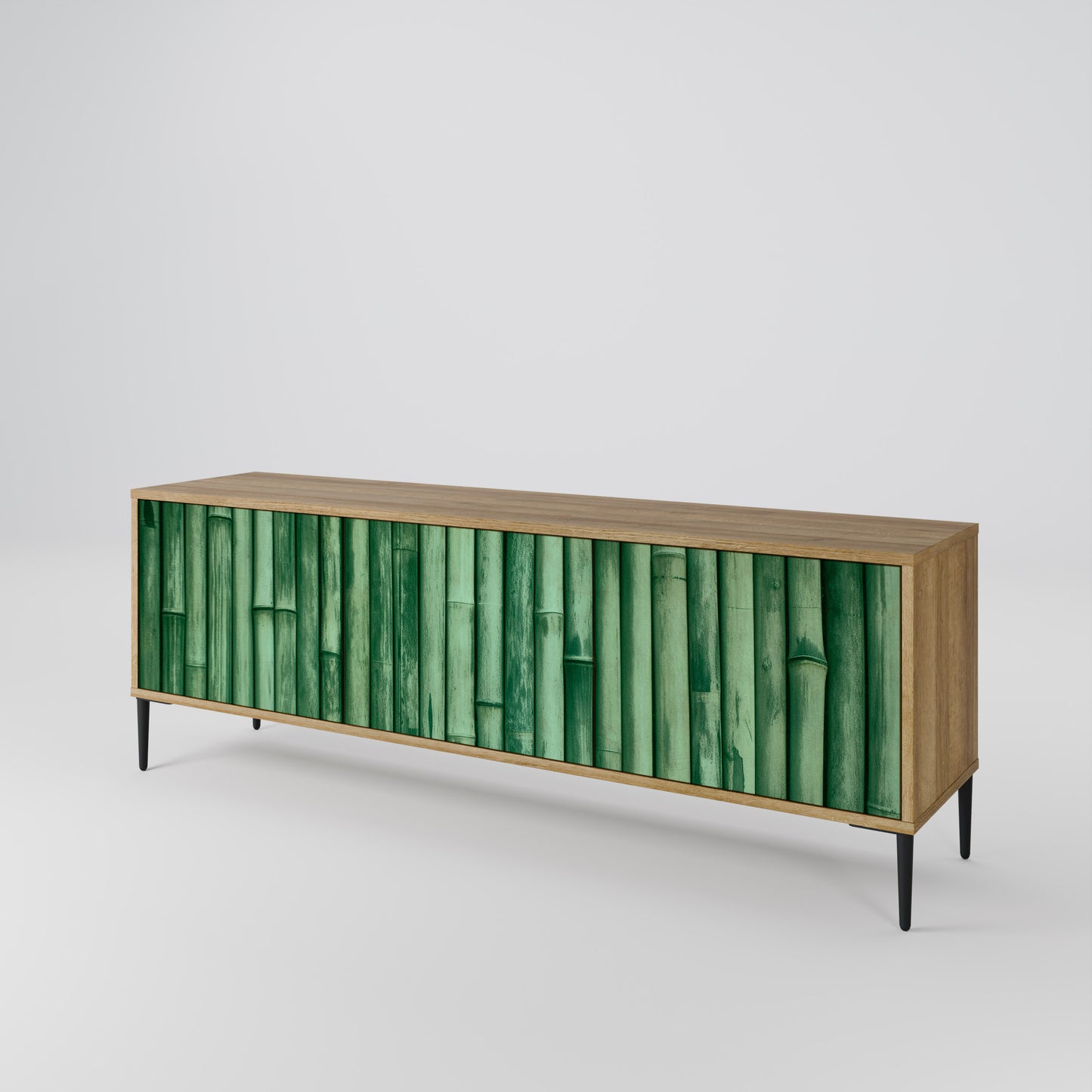 Mobile TV a 3 ante NATURAL GREEN effetto rovere