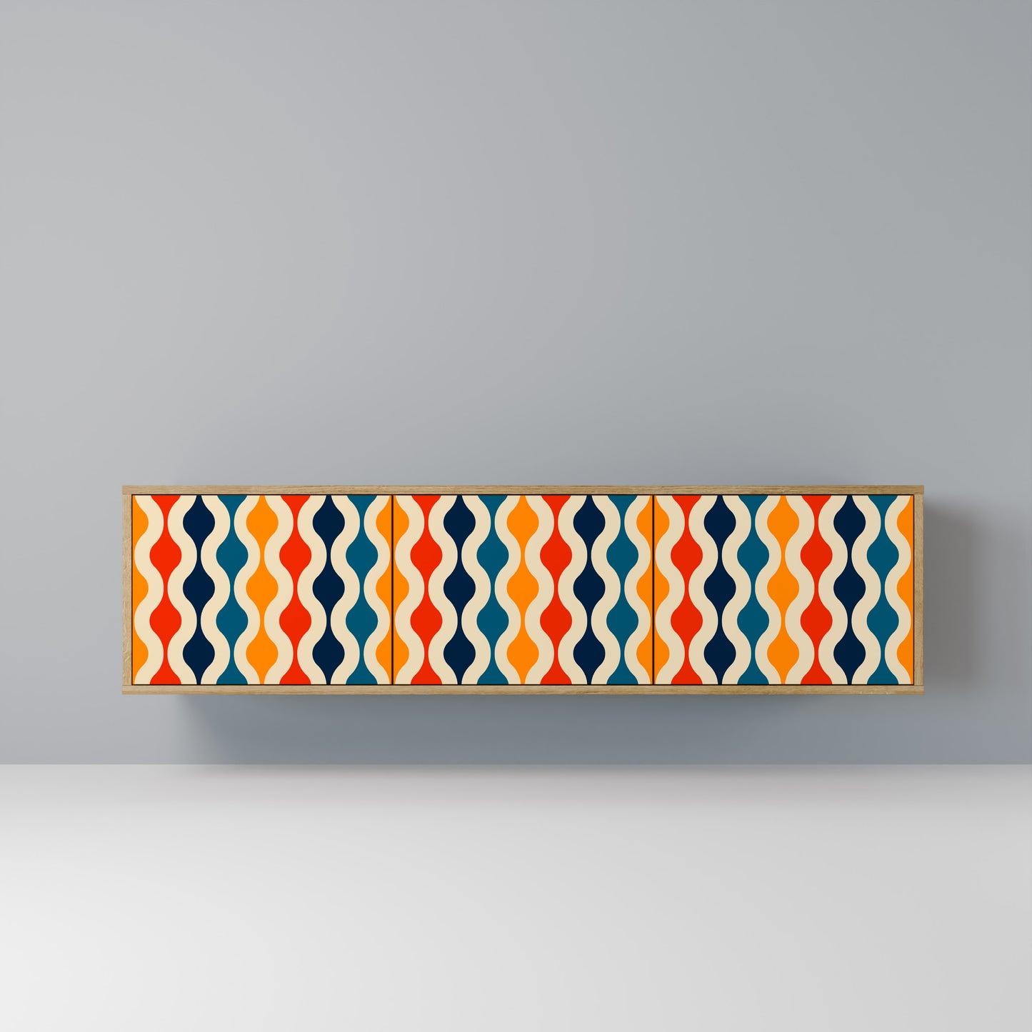 Mobile TV a 3 ante COLORFUL NOSTALGIA in effetto rovere