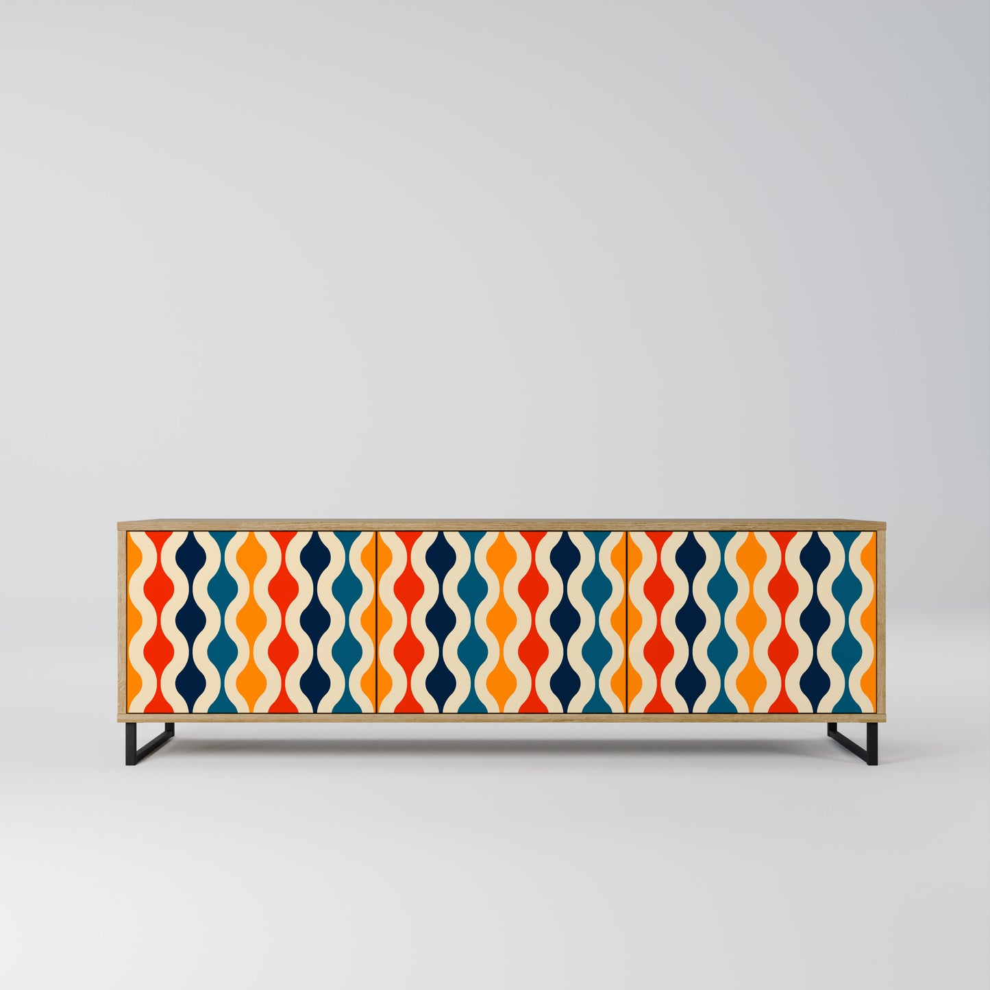 Mobile TV a 3 ante COLORFUL NOSTALGIA in effetto rovere