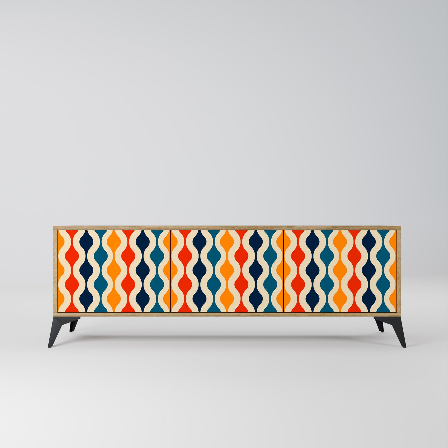 Mobile TV a 3 ante COLORFUL NOSTALGIA in effetto rovere