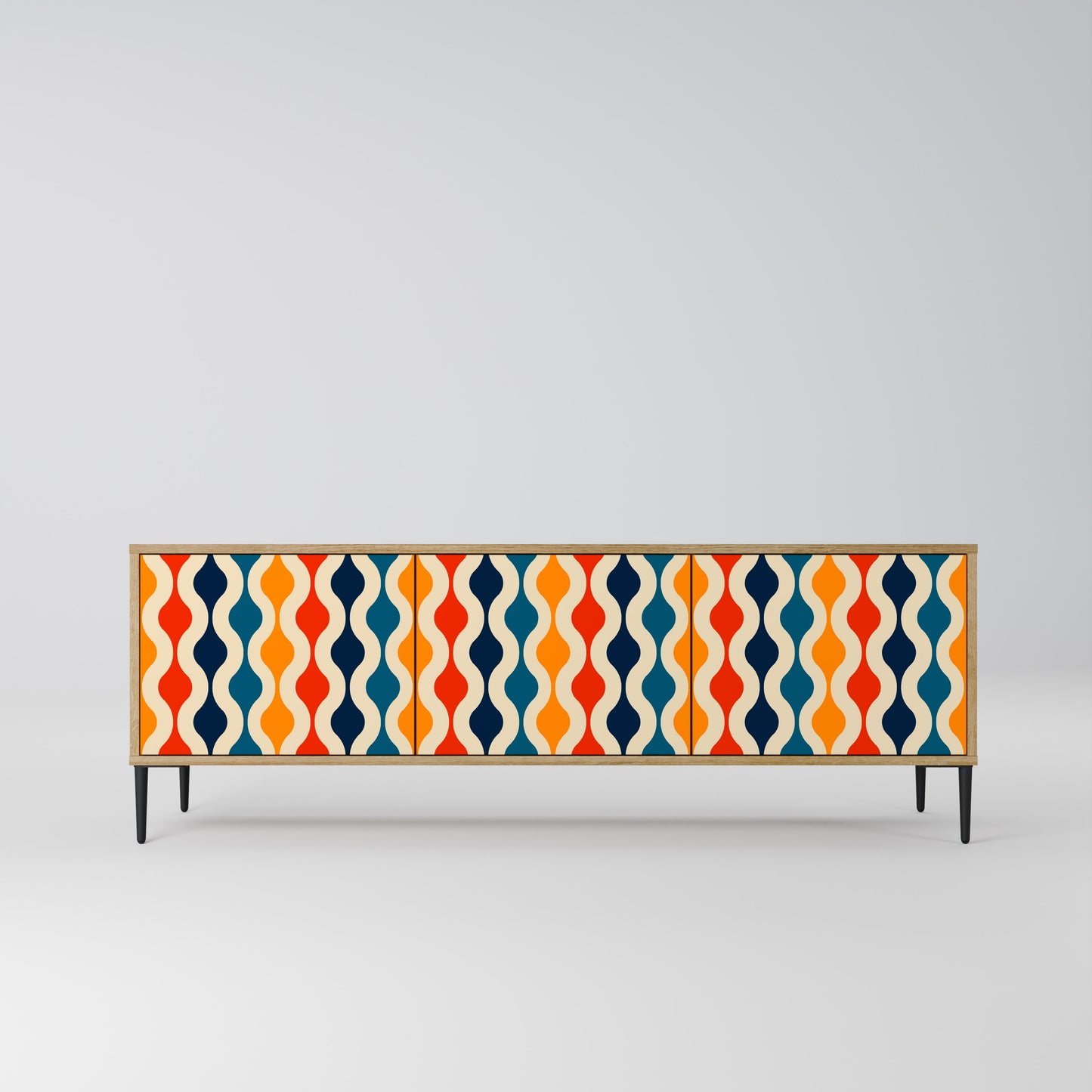 Mobile TV a 3 ante COLORFUL NOSTALGIA in effetto rovere
