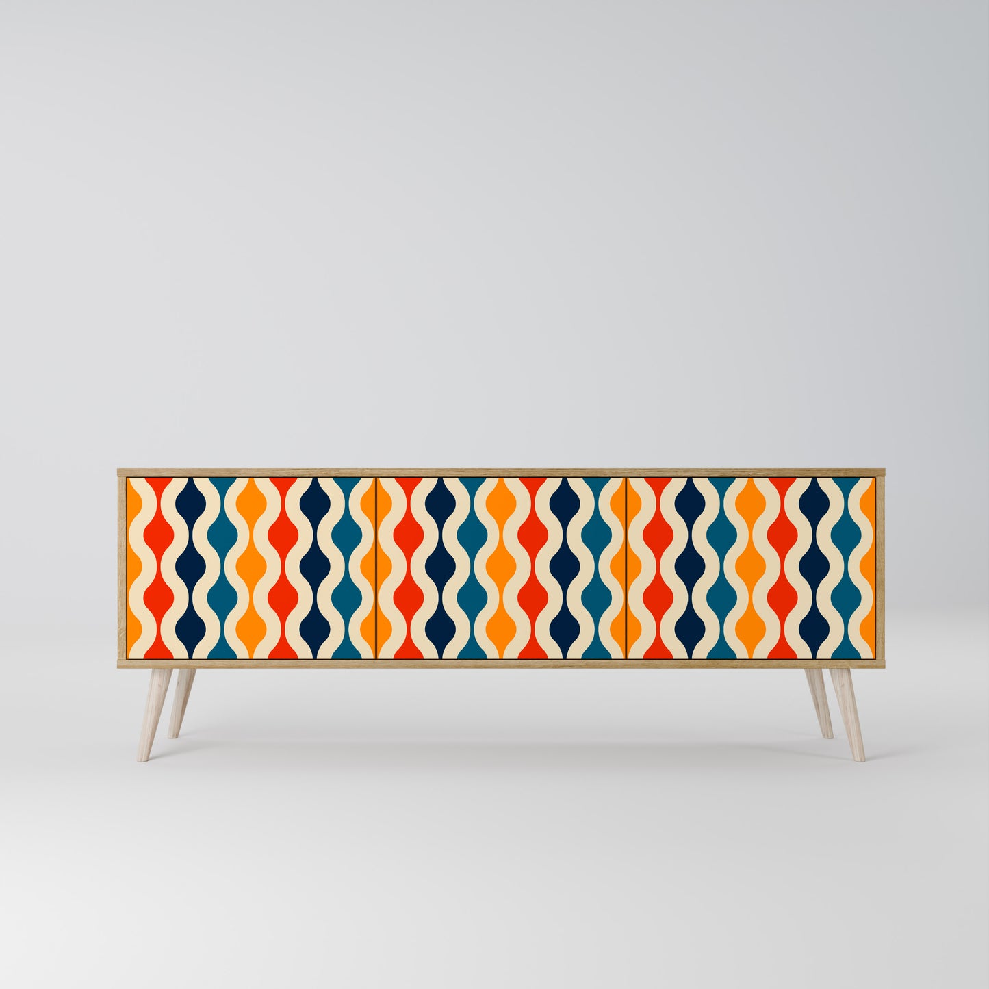 Mobile TV a 3 ante COLORFUL NOSTALGIA in effetto rovere