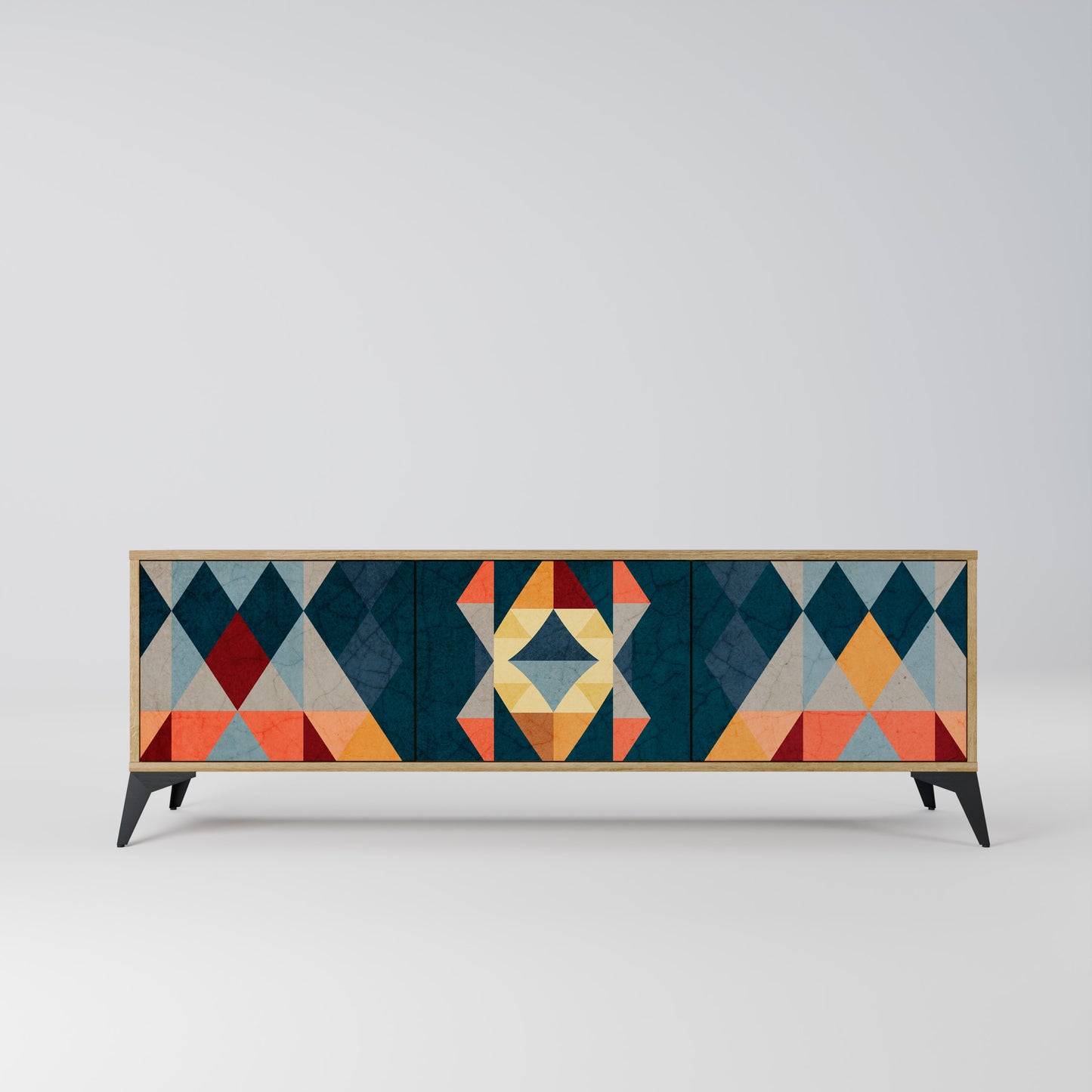 Mobile TV a 3 ante CRACKED ILLUSION in effetto rovere
