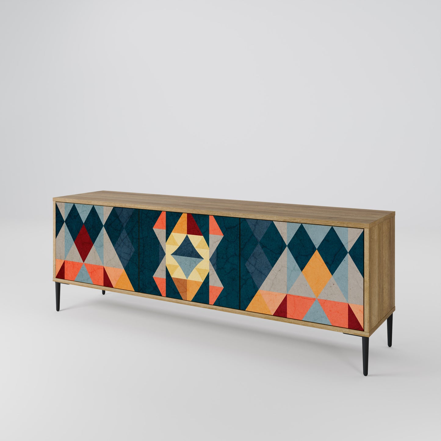 Mobile TV a 3 ante CRACKED ILLUSION in effetto rovere