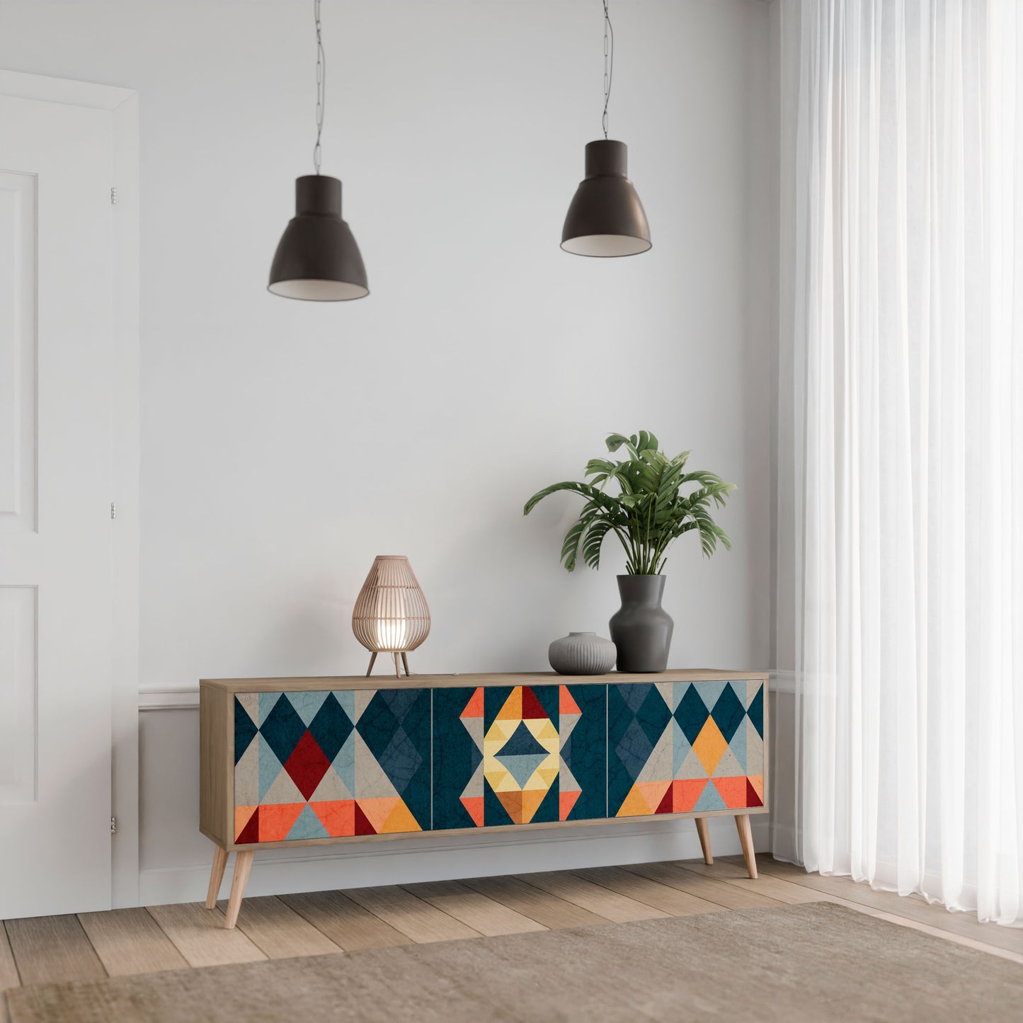 Mobile TV a 3 ante CRACKED ILLUSION in effetto rovere