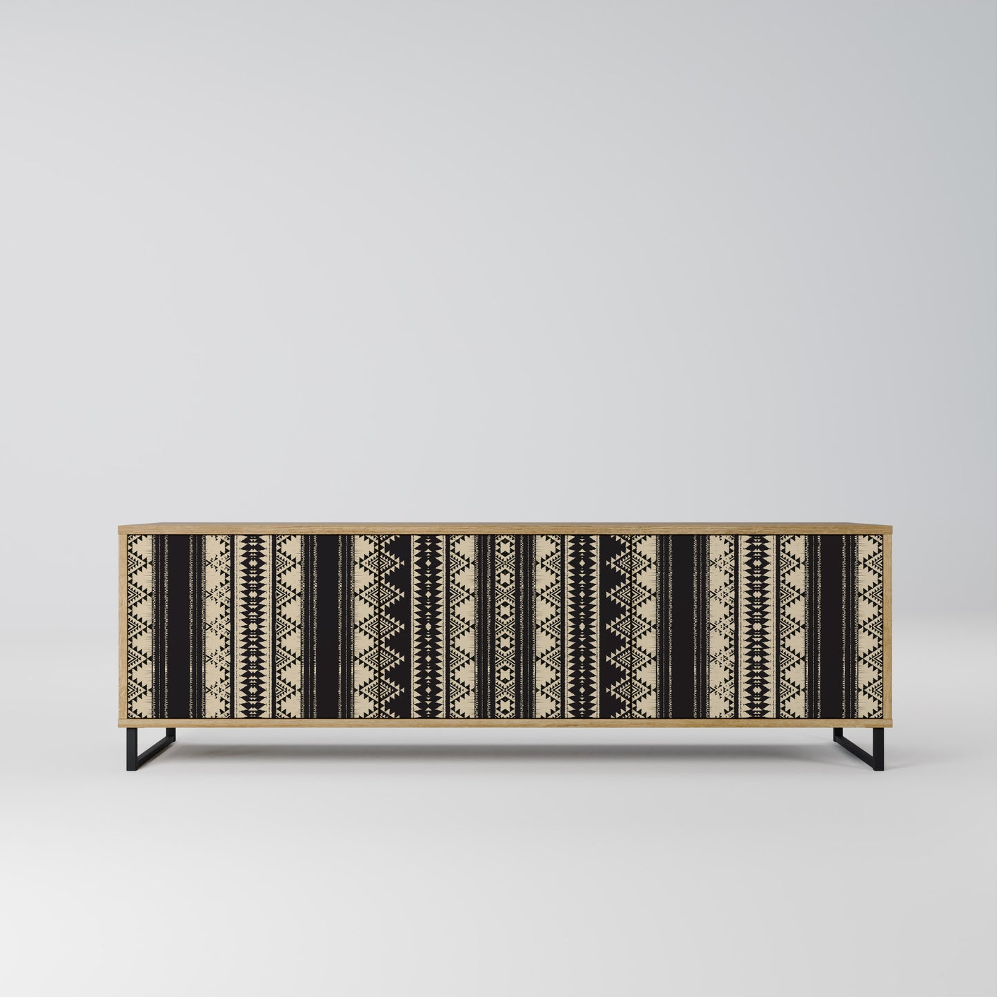AZTEC 3-Door TV Stand in Oak Effect