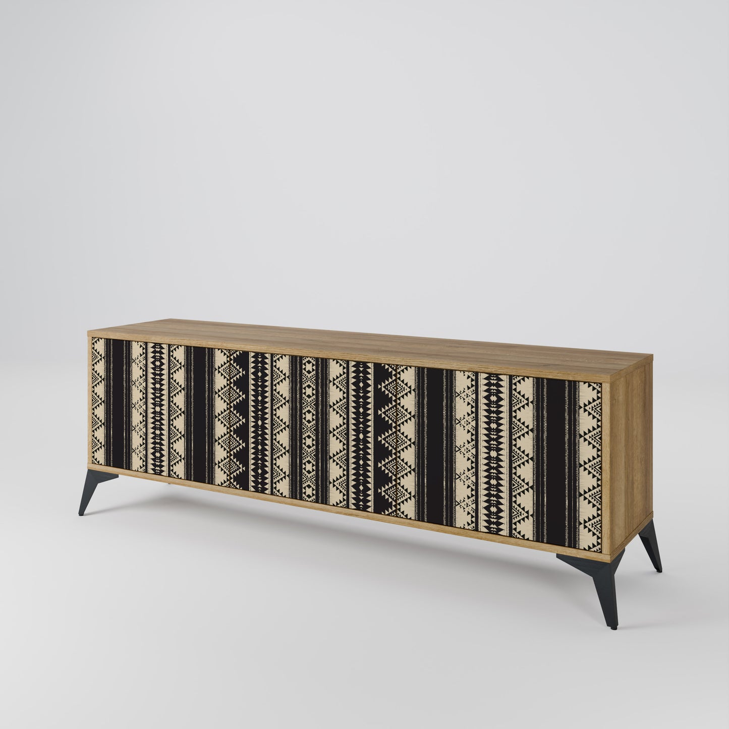 AZTEC 3-Door TV Stand in Oak Effect