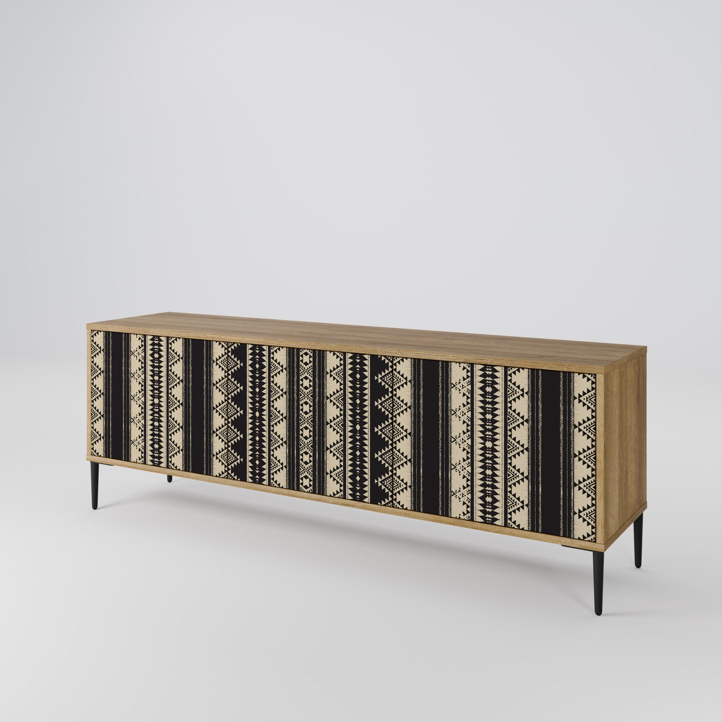 AZTEC 3-Door TV Stand in Oak Effect