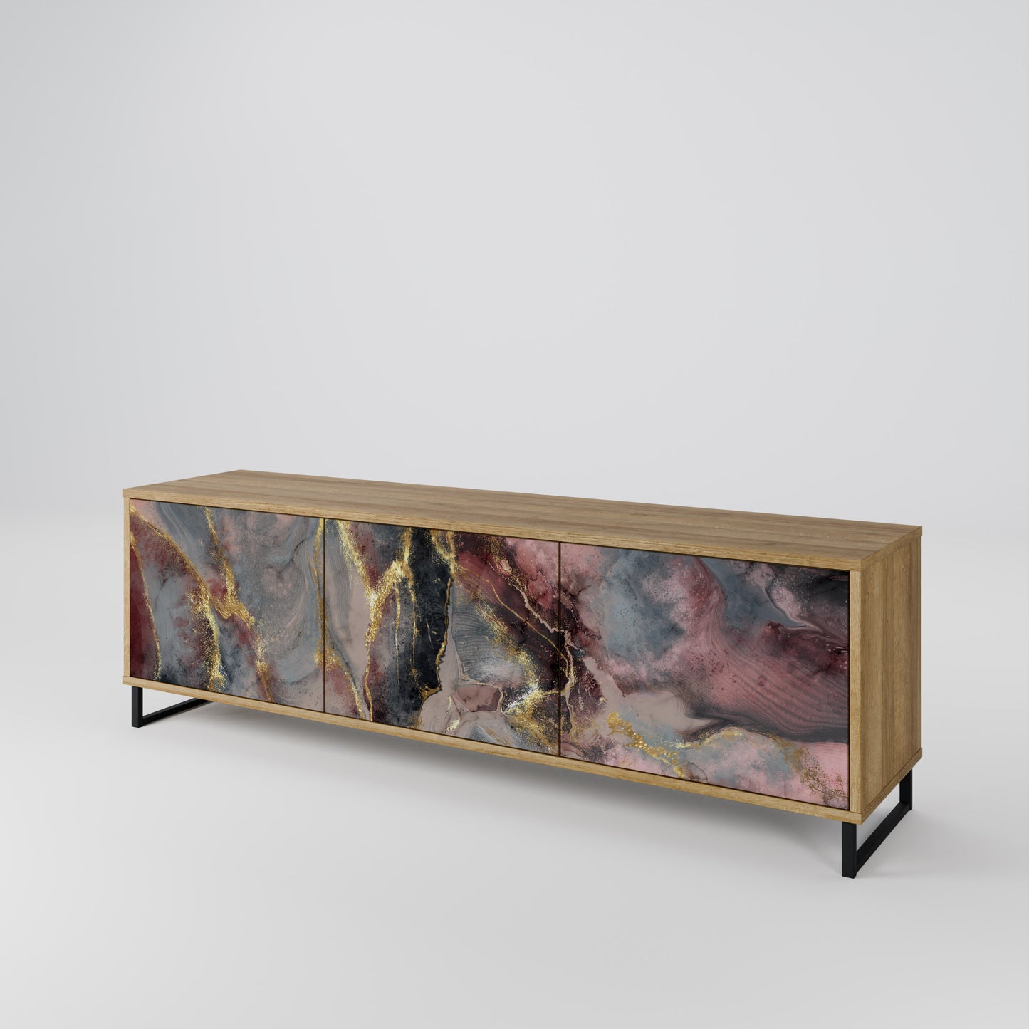 GOLDEN TIDES Mobile TV a 3 ante in effetto rovere