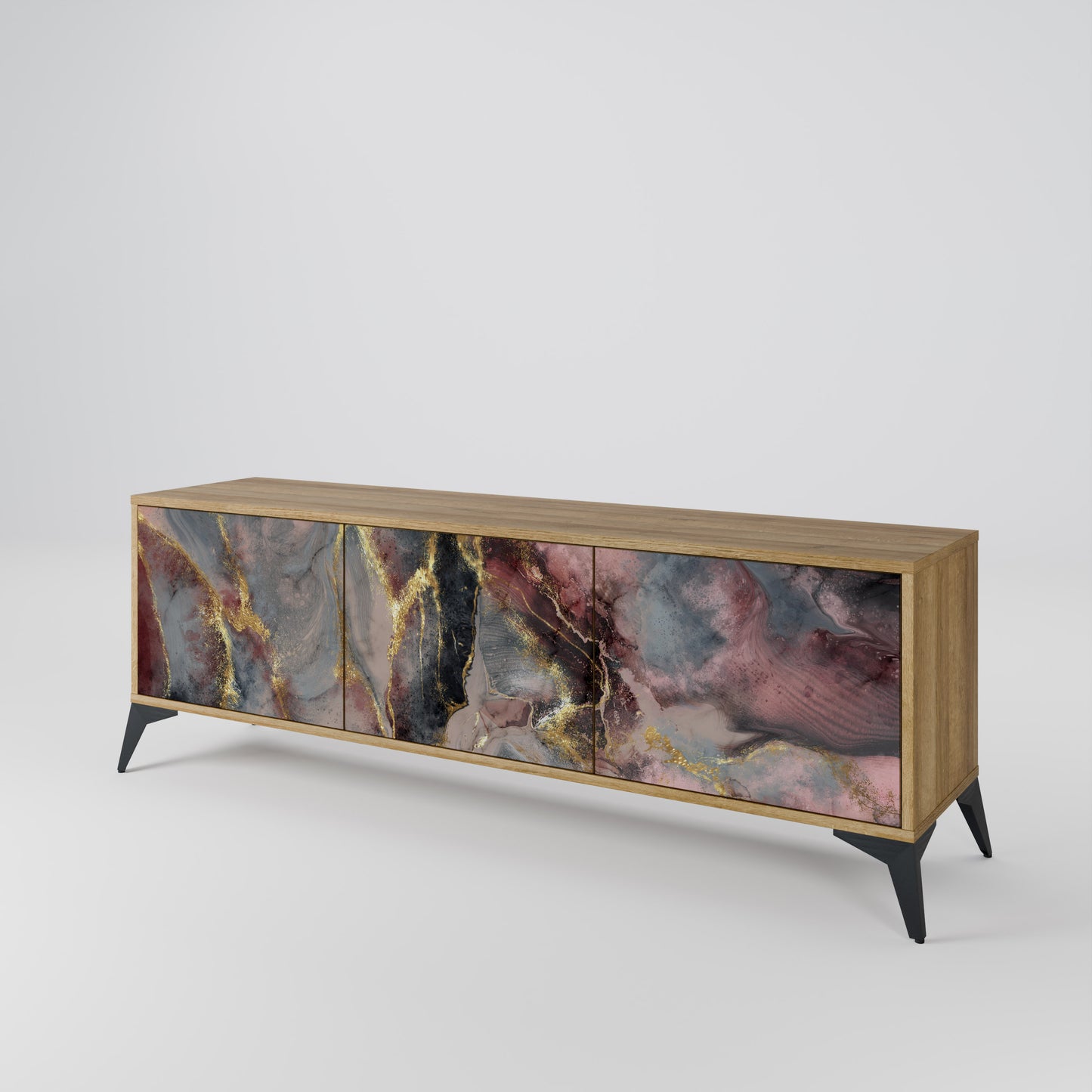 GOLDEN TIDES Mobile TV a 3 ante in effetto rovere