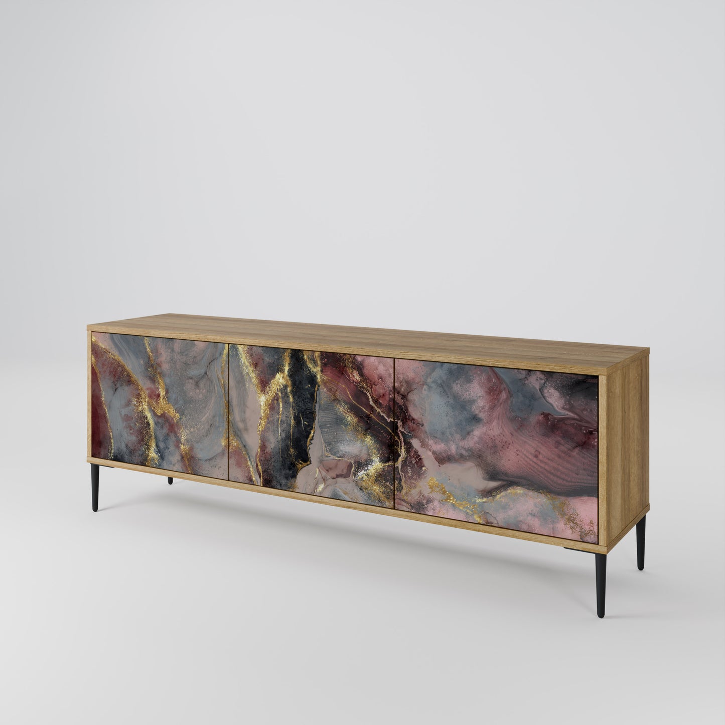 GOLDEN TIDES Mobile TV a 3 ante in effetto rovere