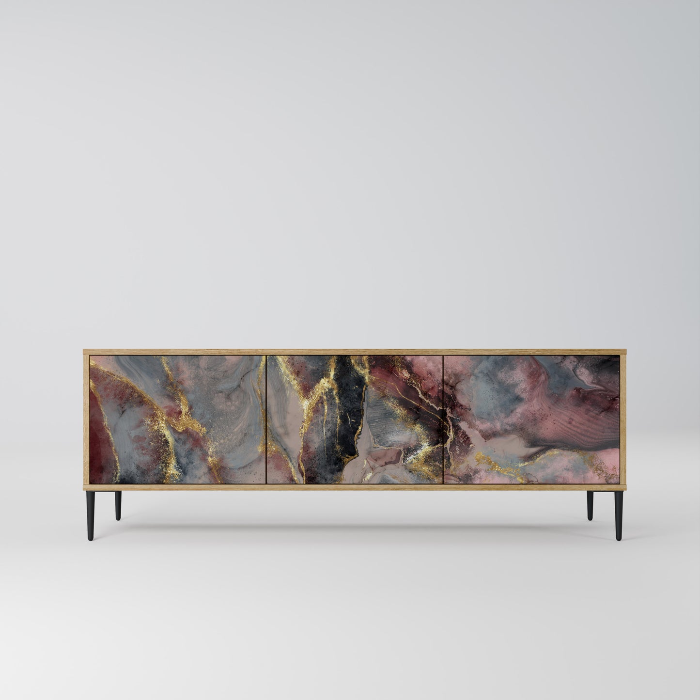 GOLDEN TIDES Mobile TV a 3 ante in effetto rovere