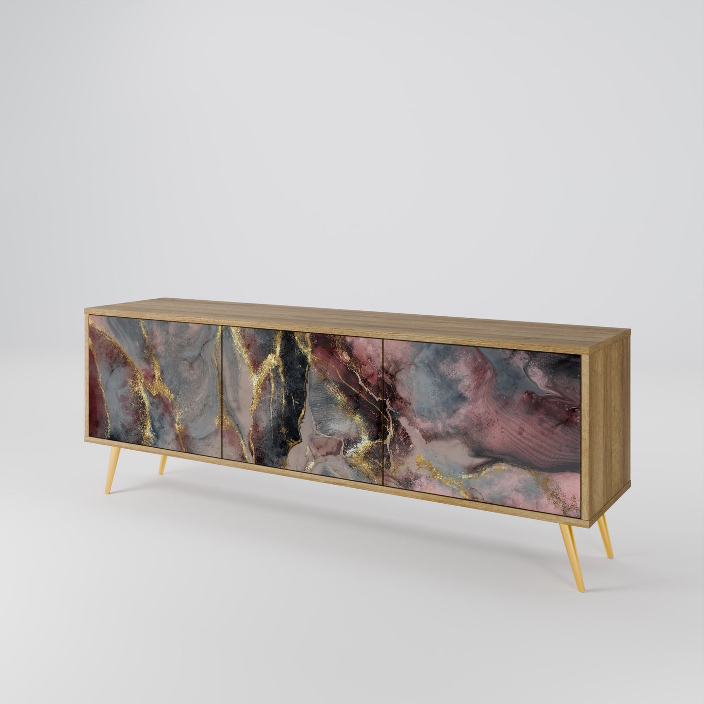 GOLDEN TIDES Mobile TV a 3 ante in effetto rovere