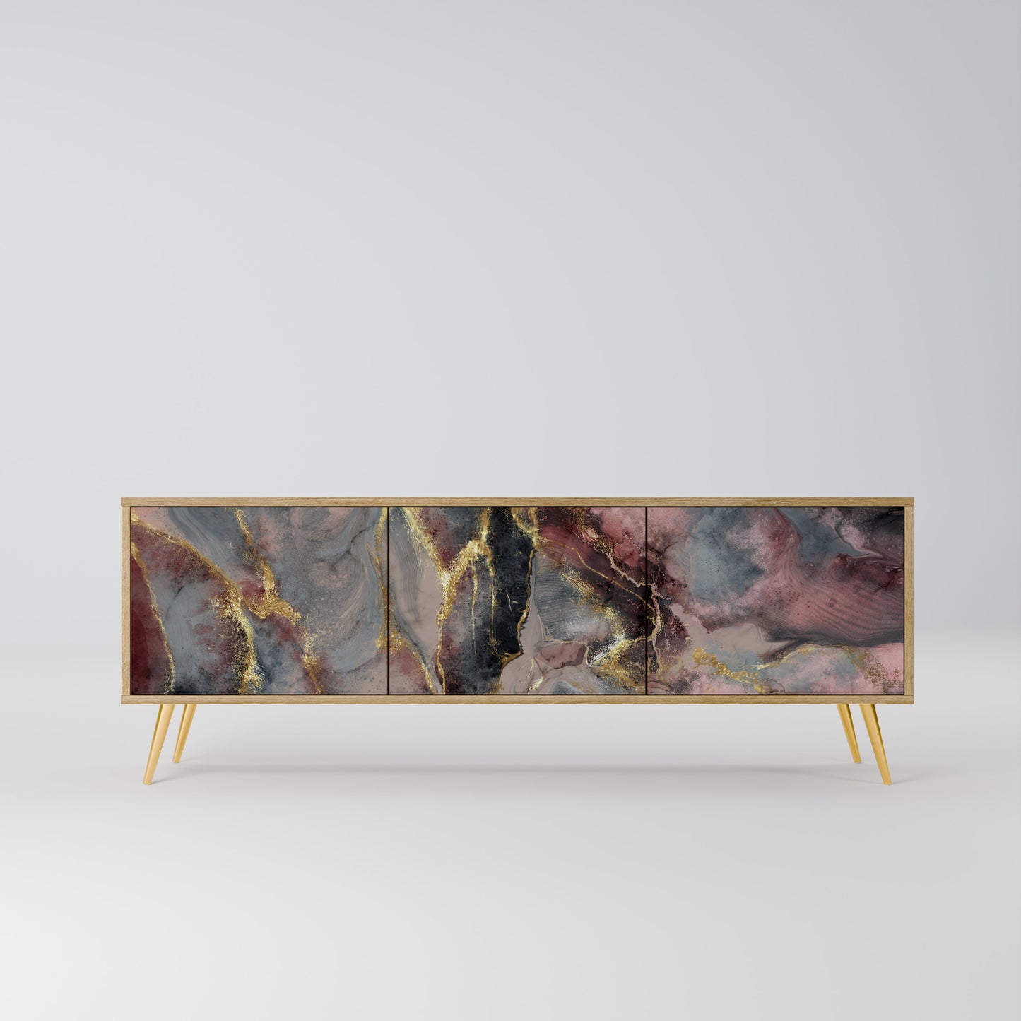 GOLDEN TIDES Mobile TV a 3 ante in effetto rovere