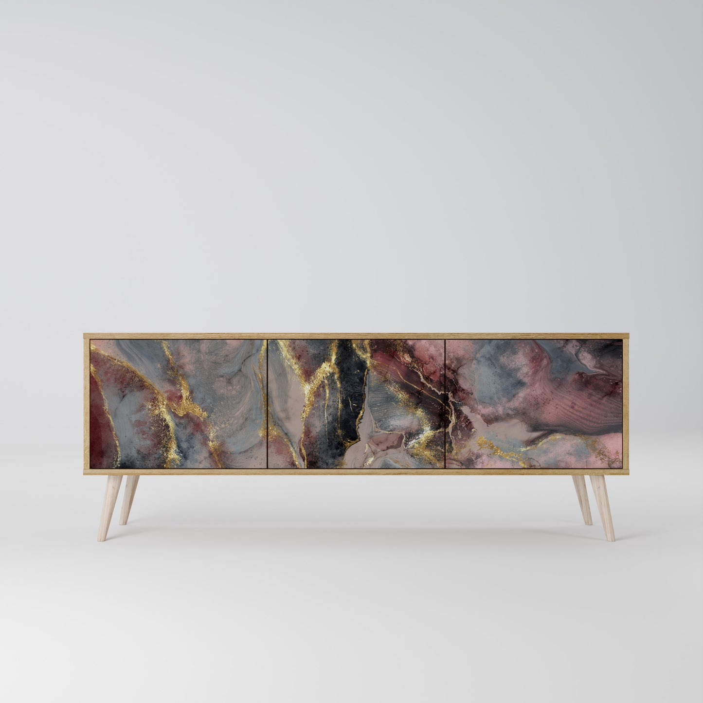 GOLDEN TIDES Mobile TV a 3 ante in effetto rovere