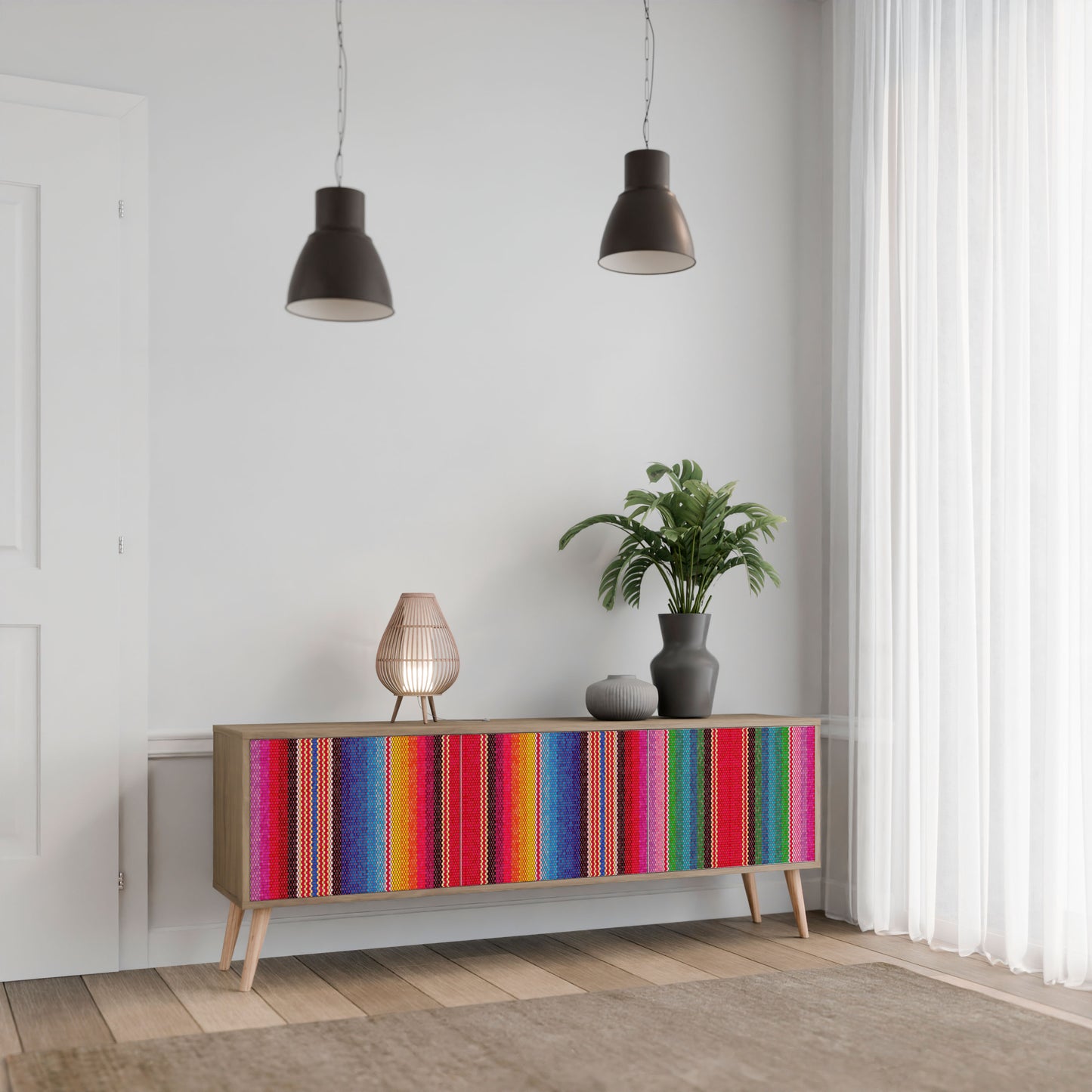 Mobile TV etnico messicano a 3 ante effetto rovere