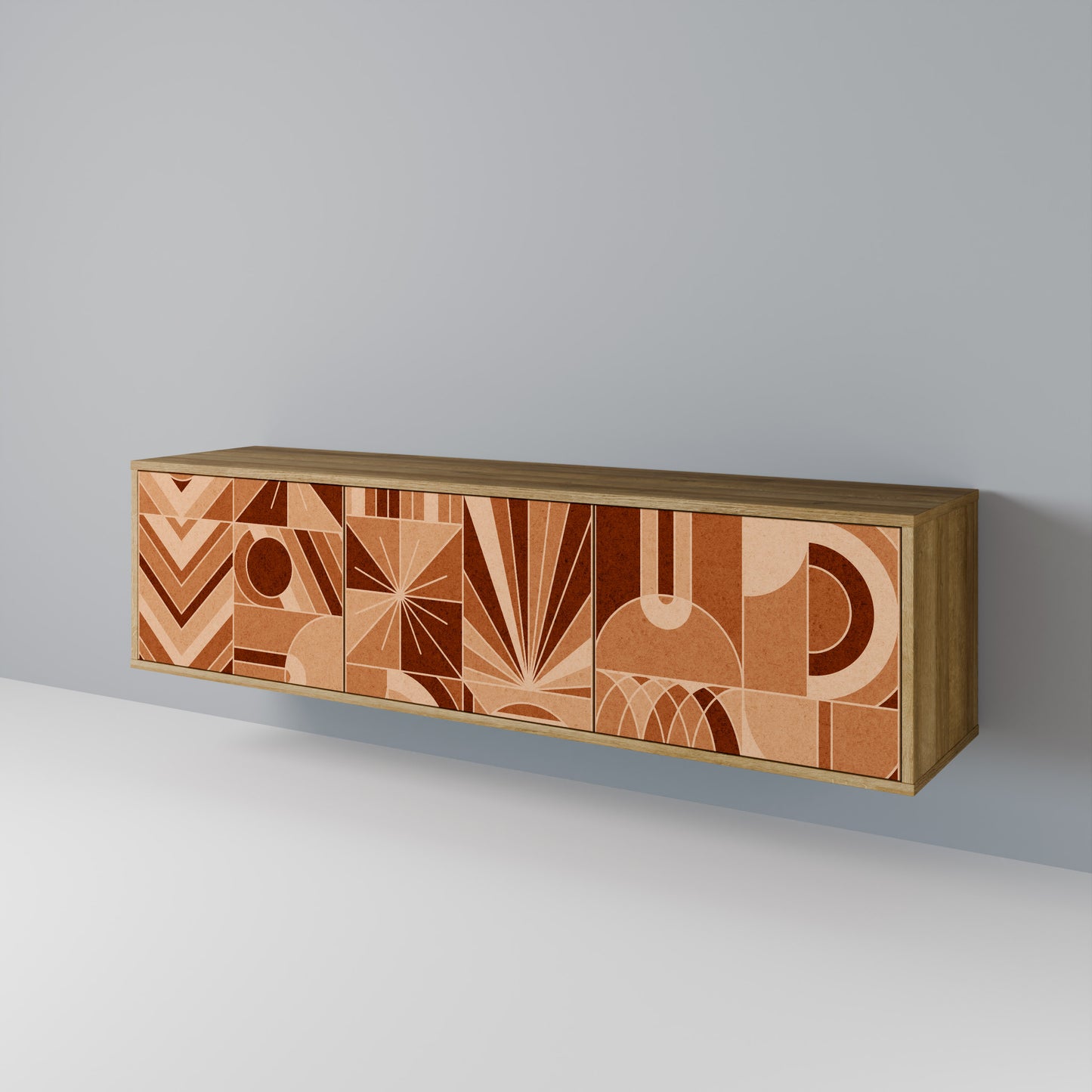 Mobile TV PRISM MOSAIC a 3 ante in effetto rovere