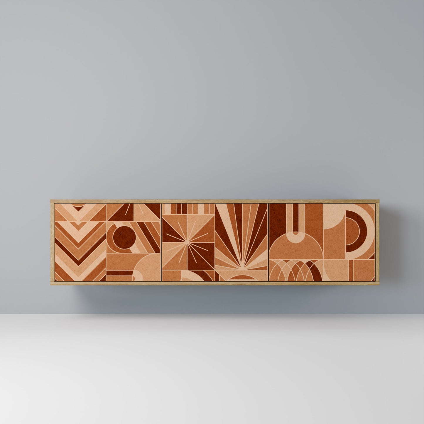 Mobile TV PRISM MOSAIC a 3 ante in effetto rovere