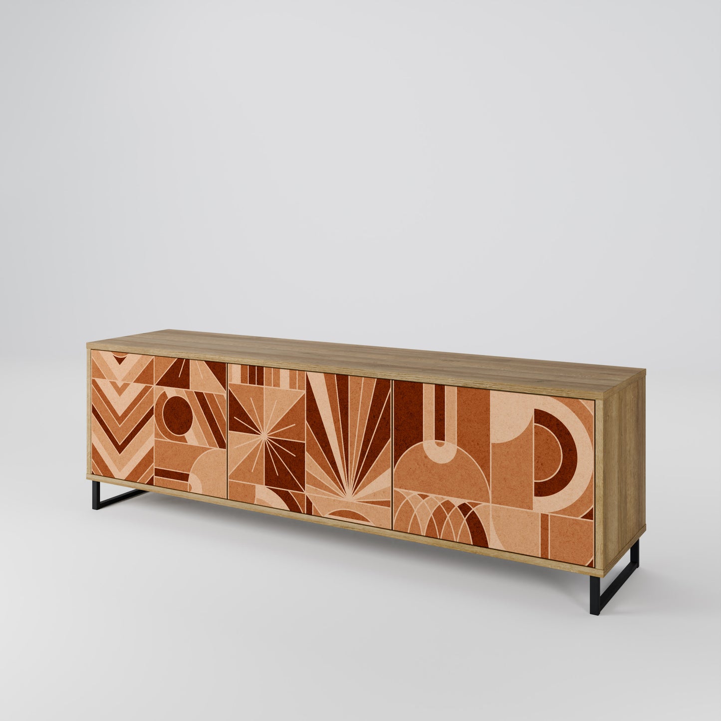 Mobile TV PRISM MOSAIC a 3 ante in effetto rovere