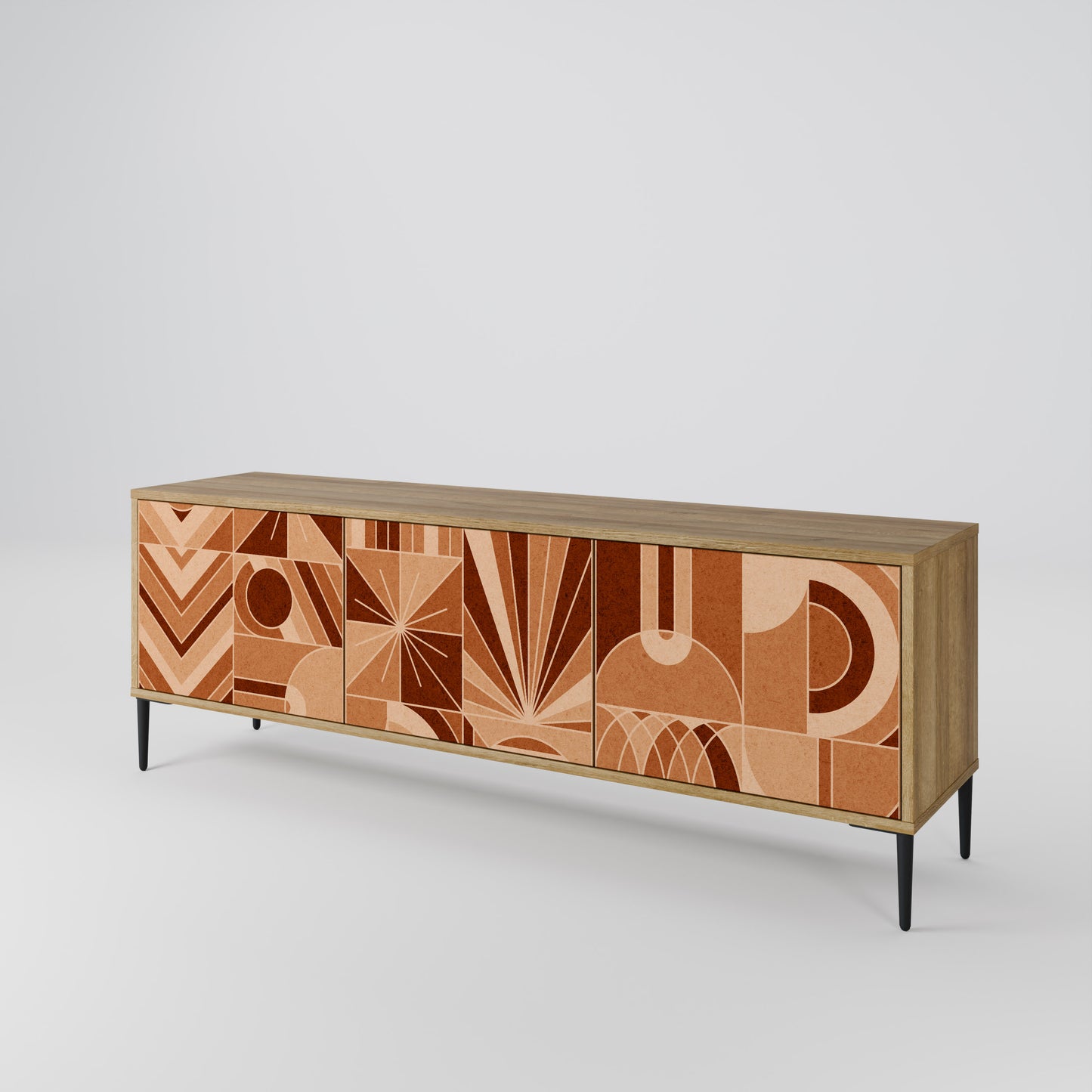 Mobile TV PRISM MOSAIC a 3 ante in effetto rovere
