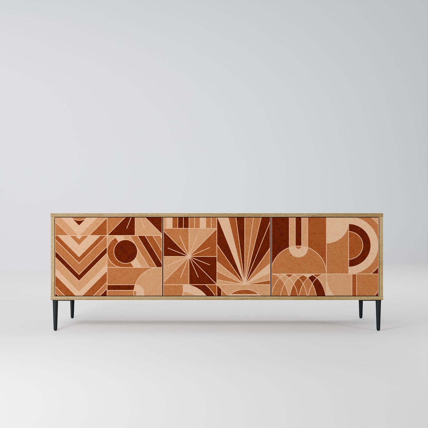 Mobile TV PRISM MOSAIC a 3 ante in effetto rovere