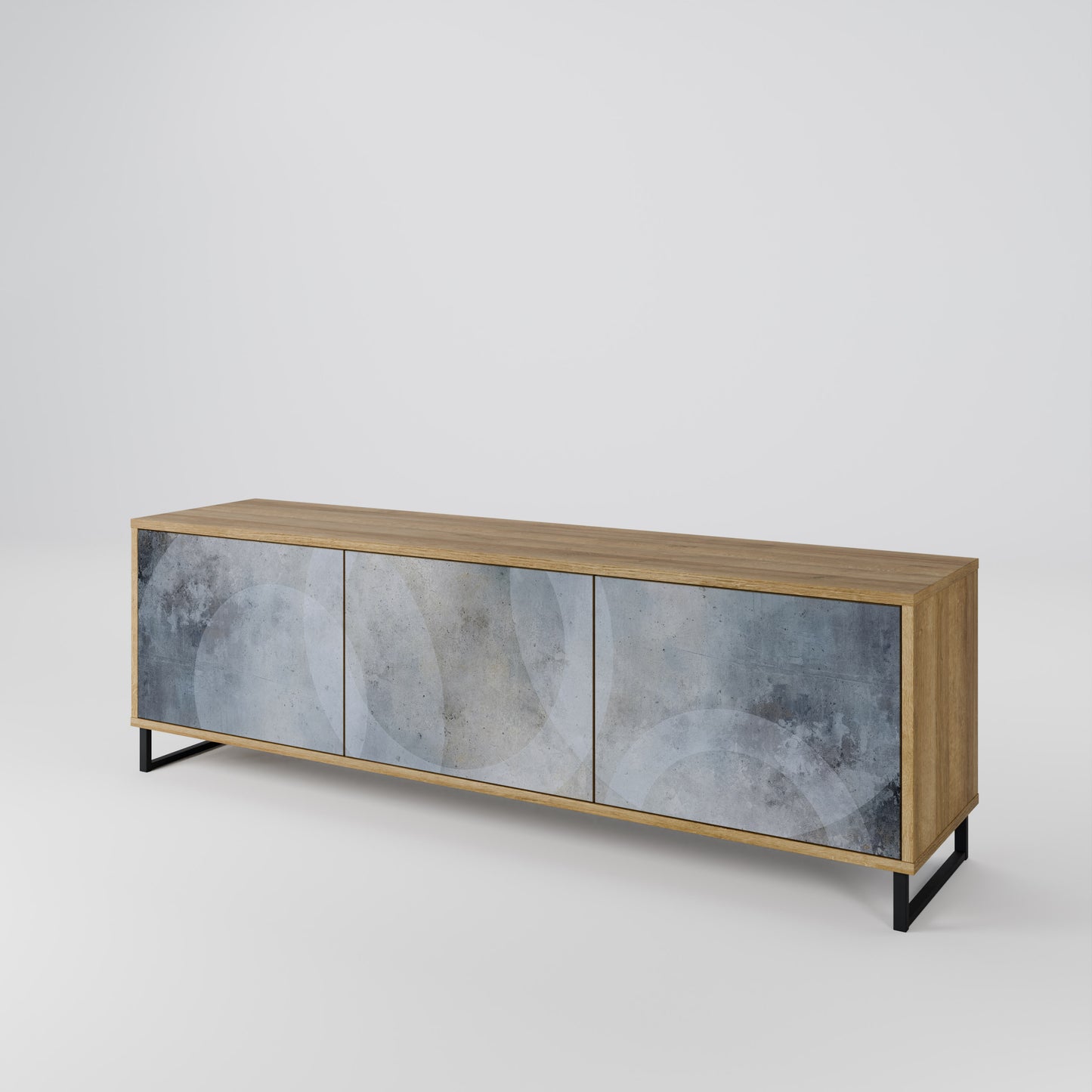 Mobile TV MUTED ARC a 3 ante effetto rovere