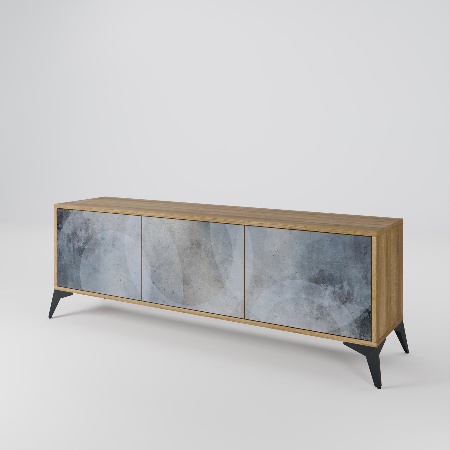 Mobile TV MUTED ARC a 3 ante effetto rovere