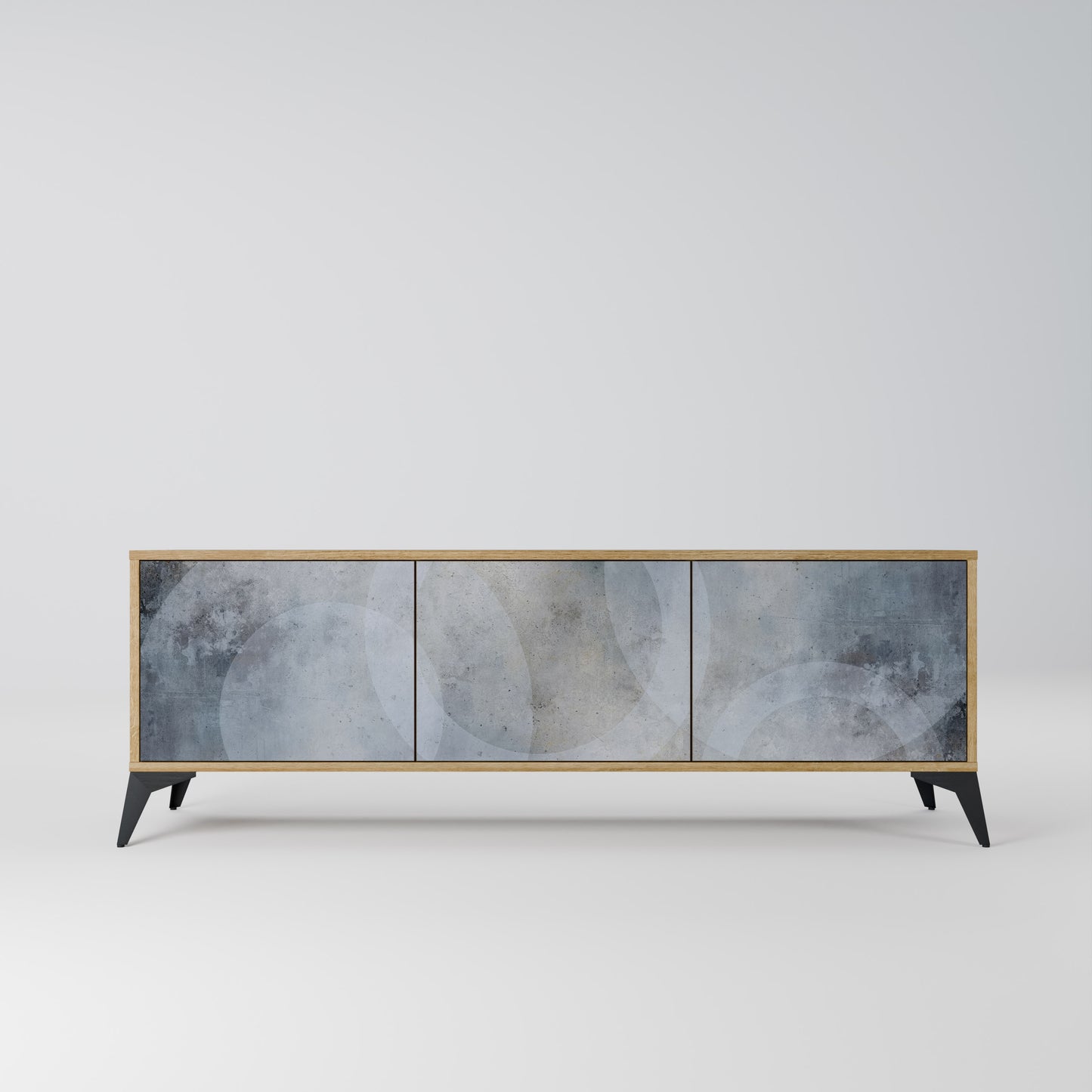 Mobile TV MUTED ARC a 3 ante effetto rovere