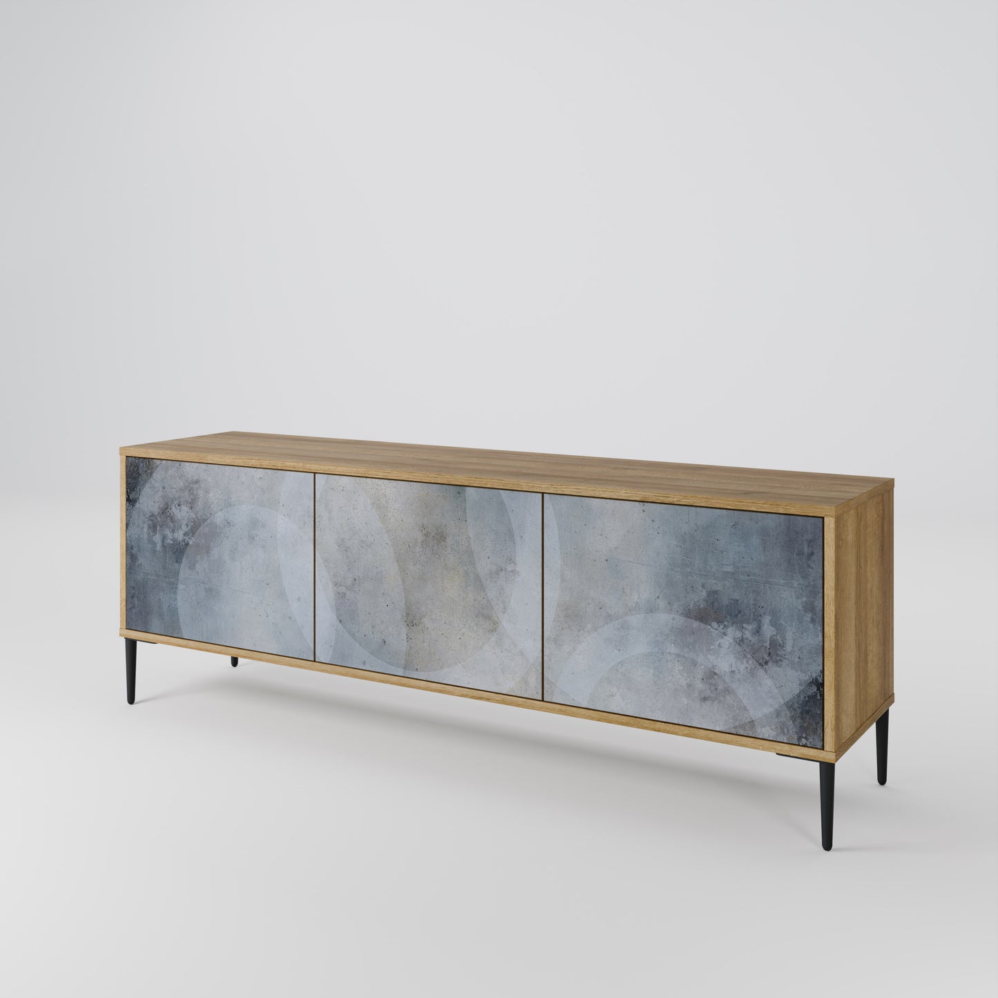 Mobile TV MUTED ARC a 3 ante effetto rovere