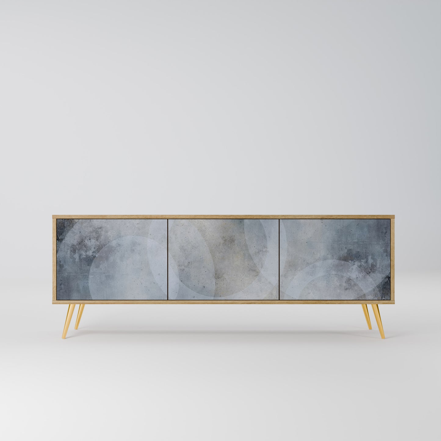 Mobile TV MUTED ARC a 3 ante effetto rovere