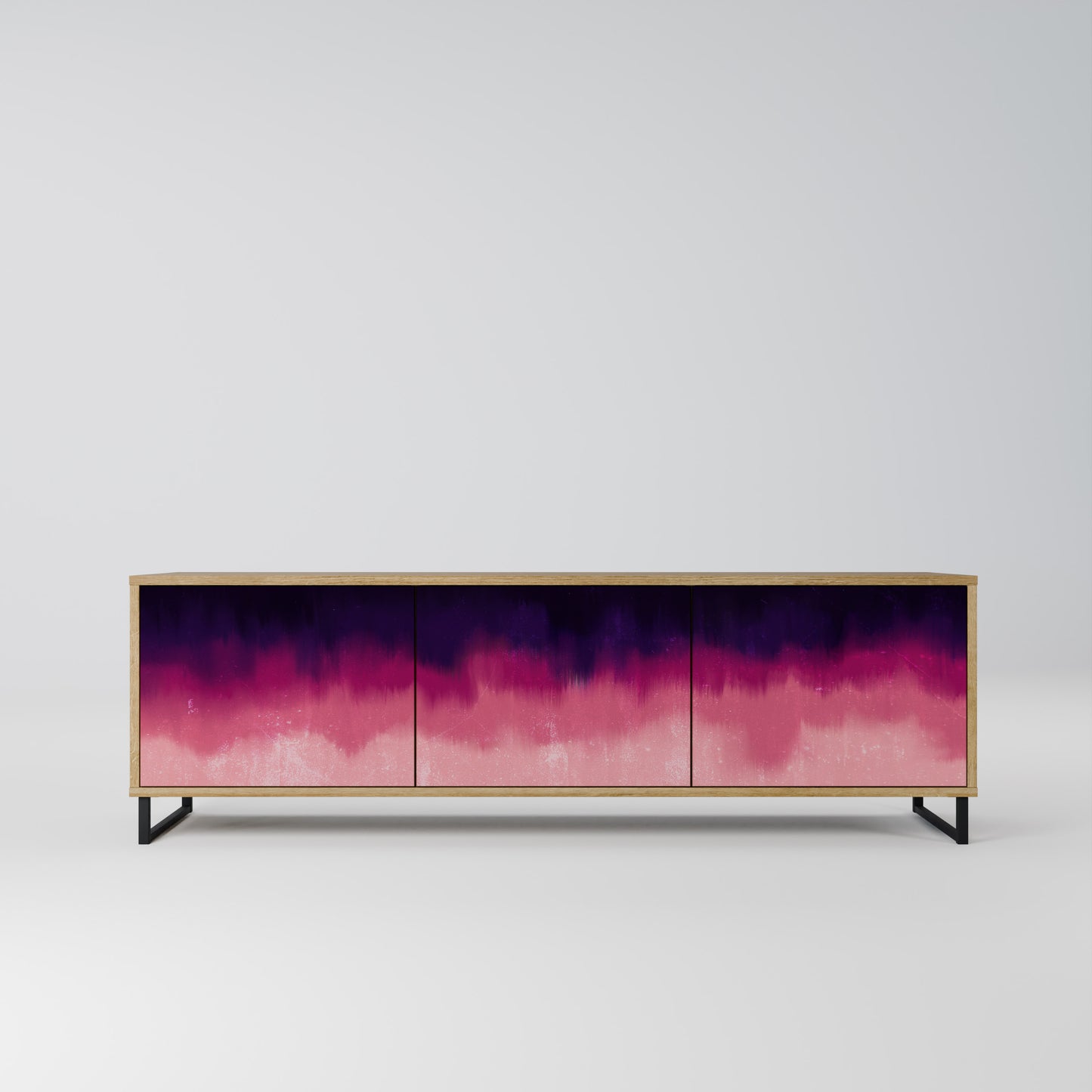 Mobile TV AURORA BOREALIS a 3 ante in effetto rovere