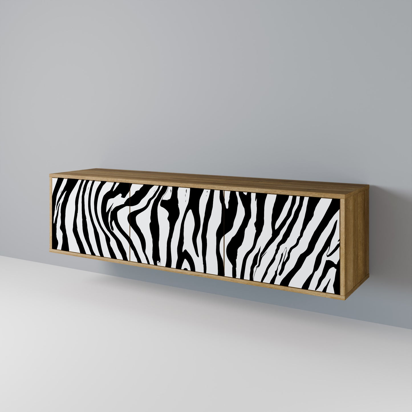 Mobile TV SPLENDID ZEBRA a 3 ante in effetto rovere