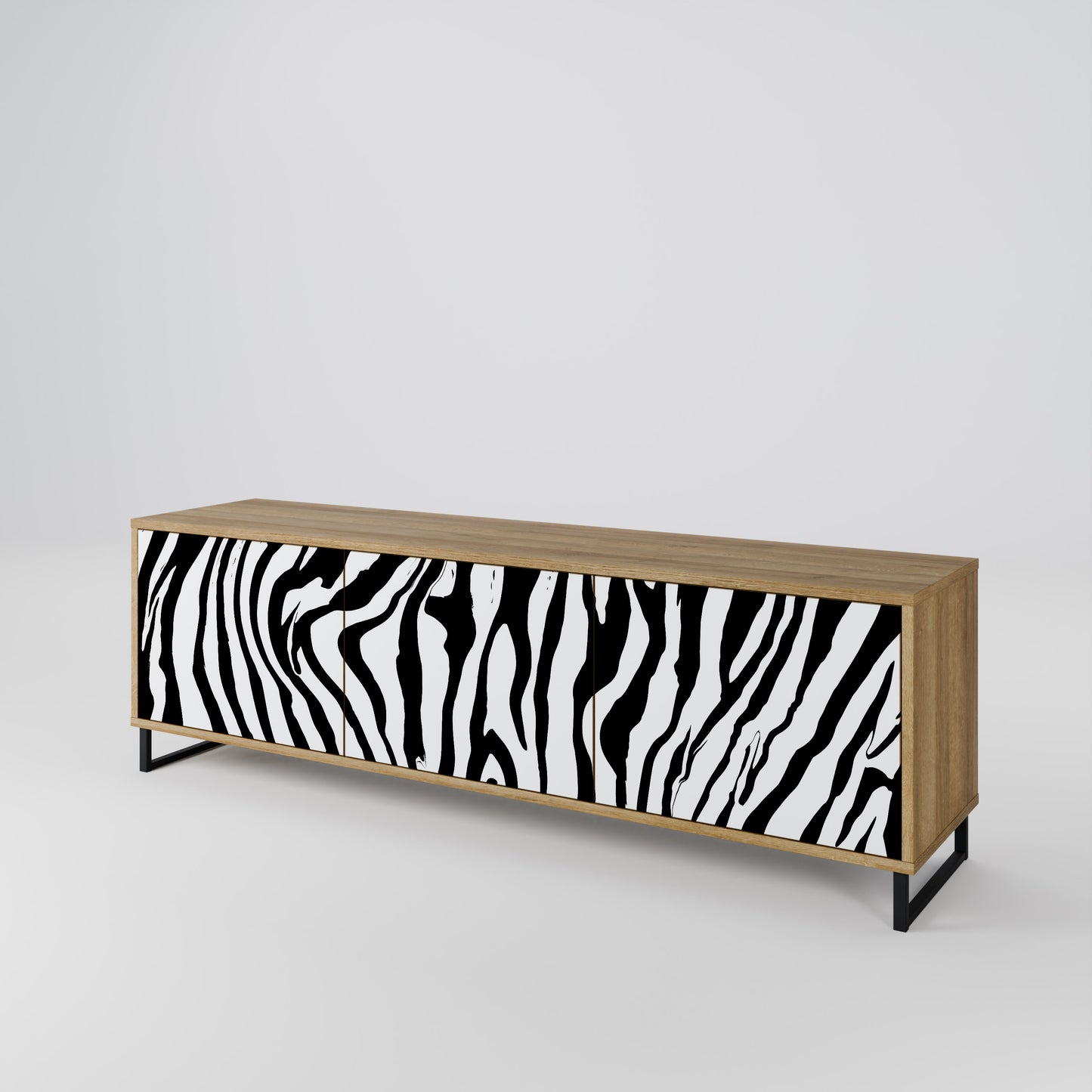 Mobile TV SPLENDID ZEBRA a 3 ante in effetto rovere
