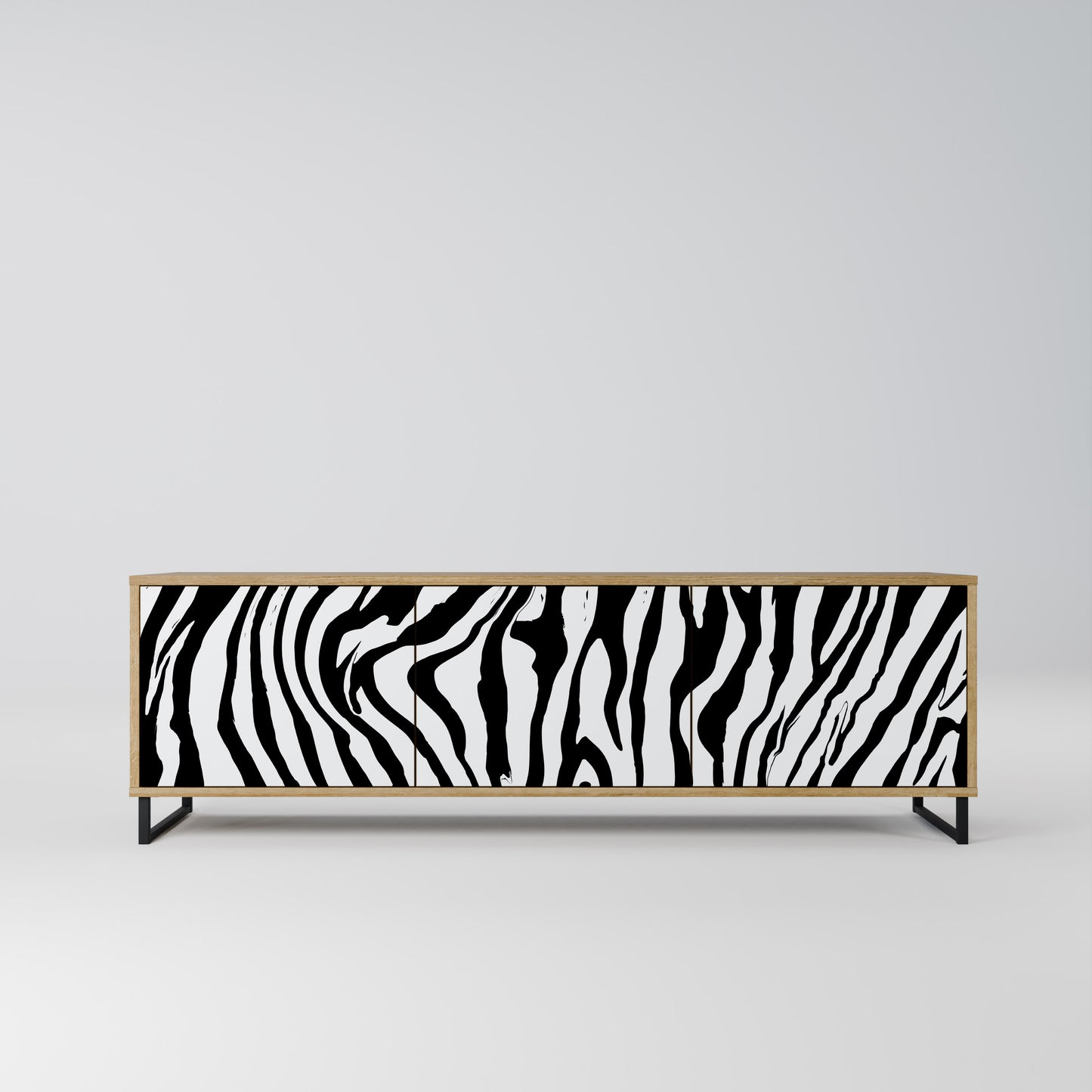 Mobile TV SPLENDID ZEBRA a 3 ante in effetto rovere