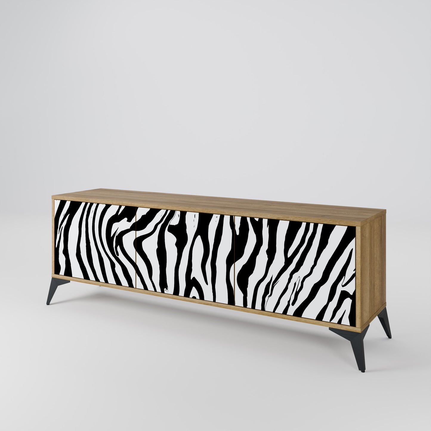 Mobile TV SPLENDID ZEBRA a 3 ante in effetto rovere