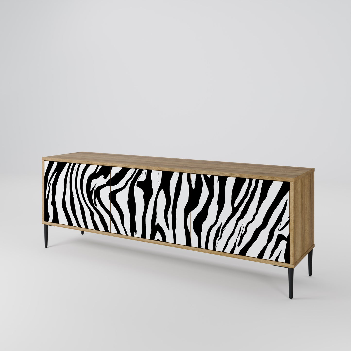 Mobile TV SPLENDID ZEBRA a 3 ante in effetto rovere
