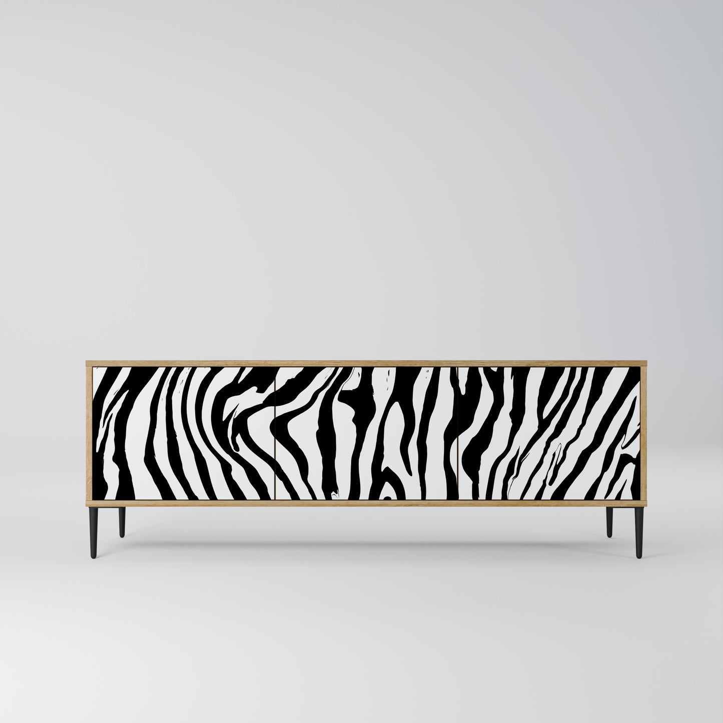 Mobile TV SPLENDID ZEBRA a 3 ante in effetto rovere