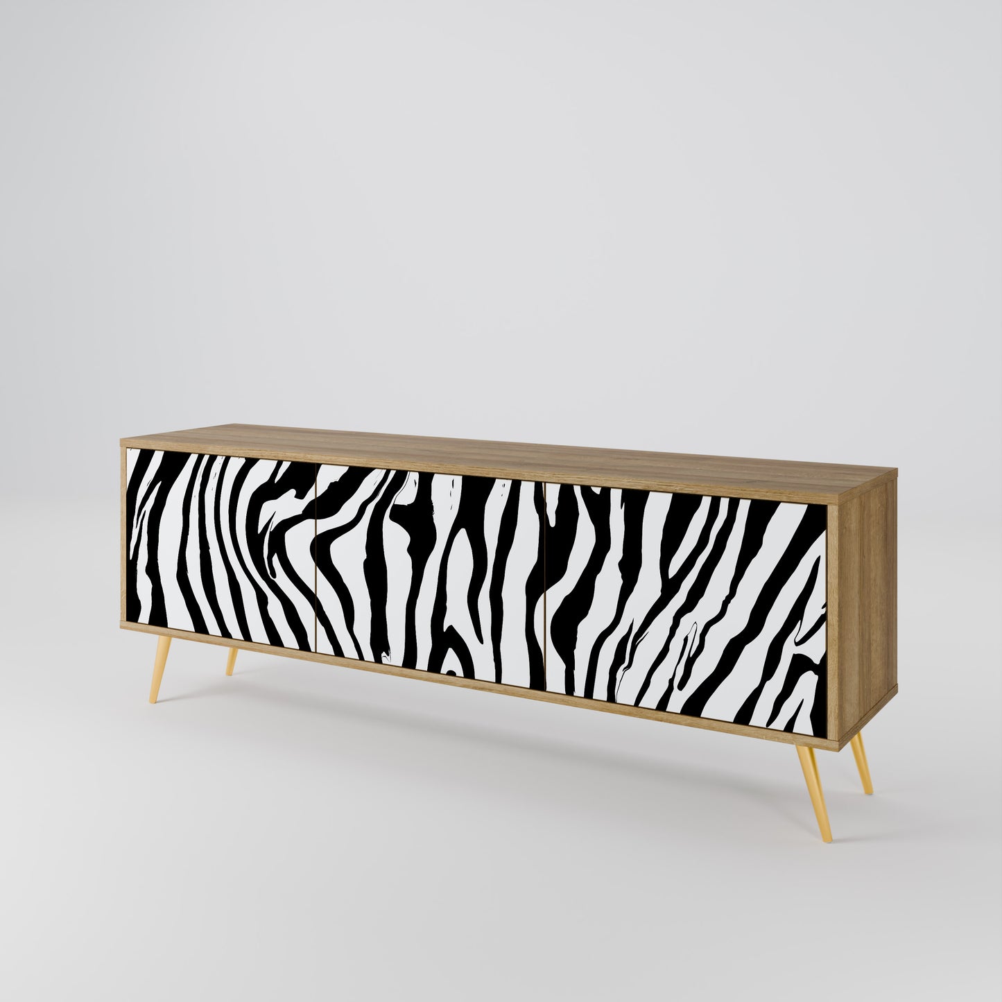 Mobile TV SPLENDID ZEBRA a 3 ante in effetto rovere