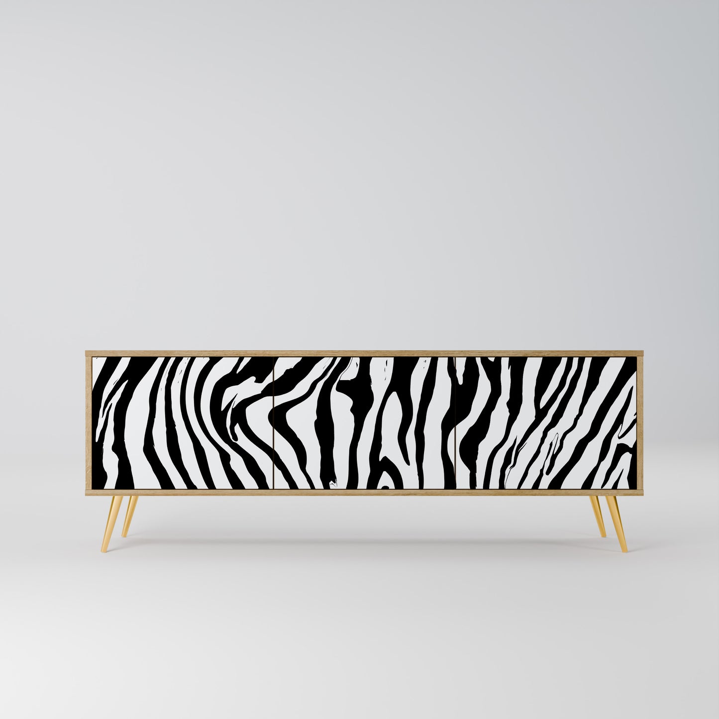 Mobile TV SPLENDID ZEBRA a 3 ante in effetto rovere