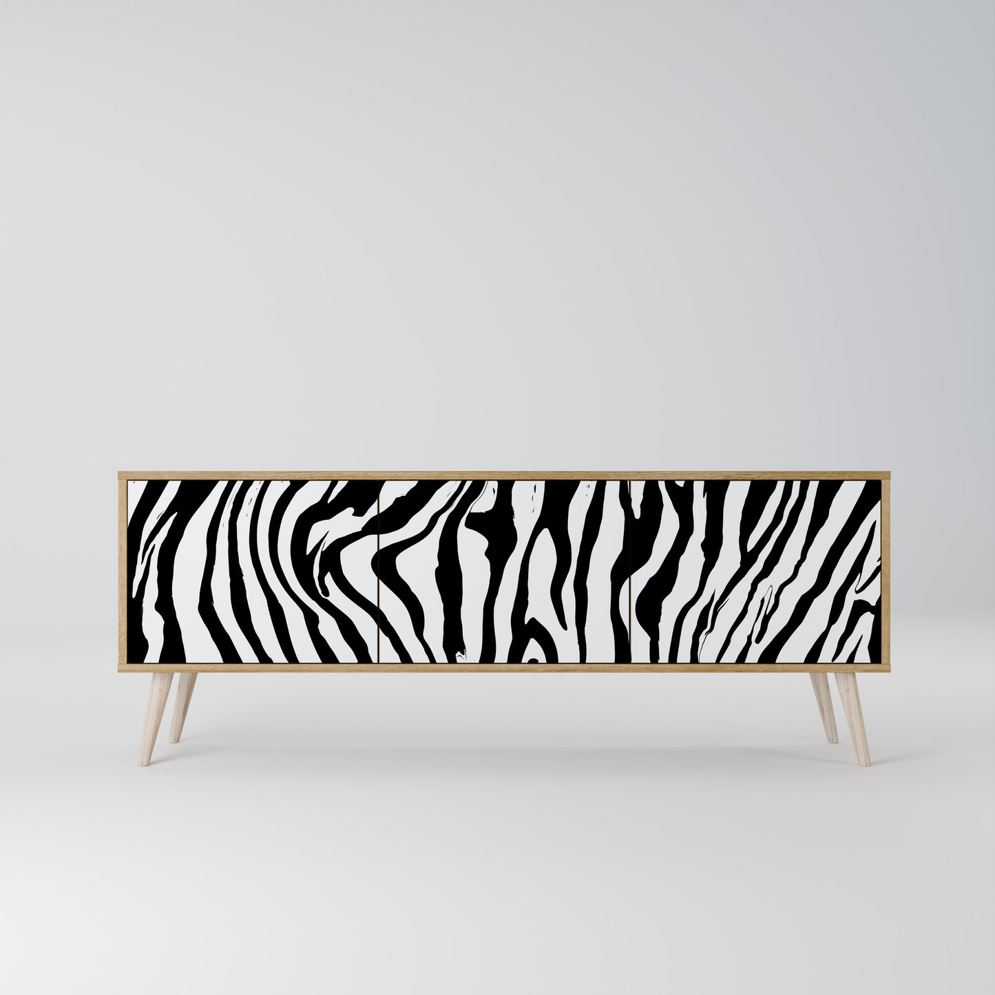 Mobile TV SPLENDID ZEBRA a 3 ante in effetto rovere