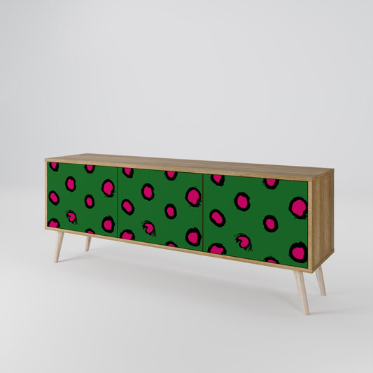 FUNKY SPOTS 3-Door TV Stand in Oak Effect