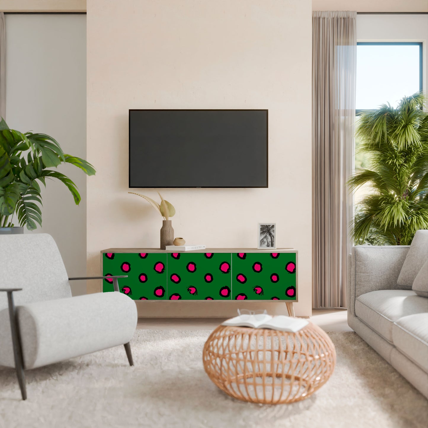 Mobile TV FUNKY SPOTS a 3 ante effetto rovere