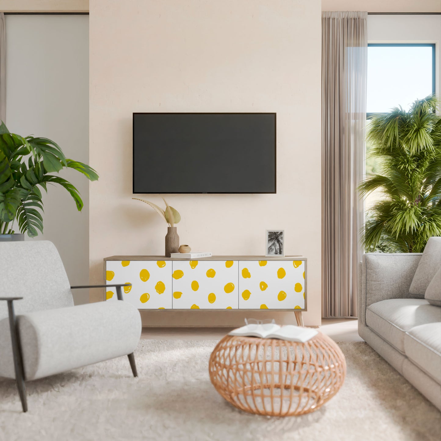 RADIANT REVERIE Mobile TV a 3 Ante in Effetto Rovere