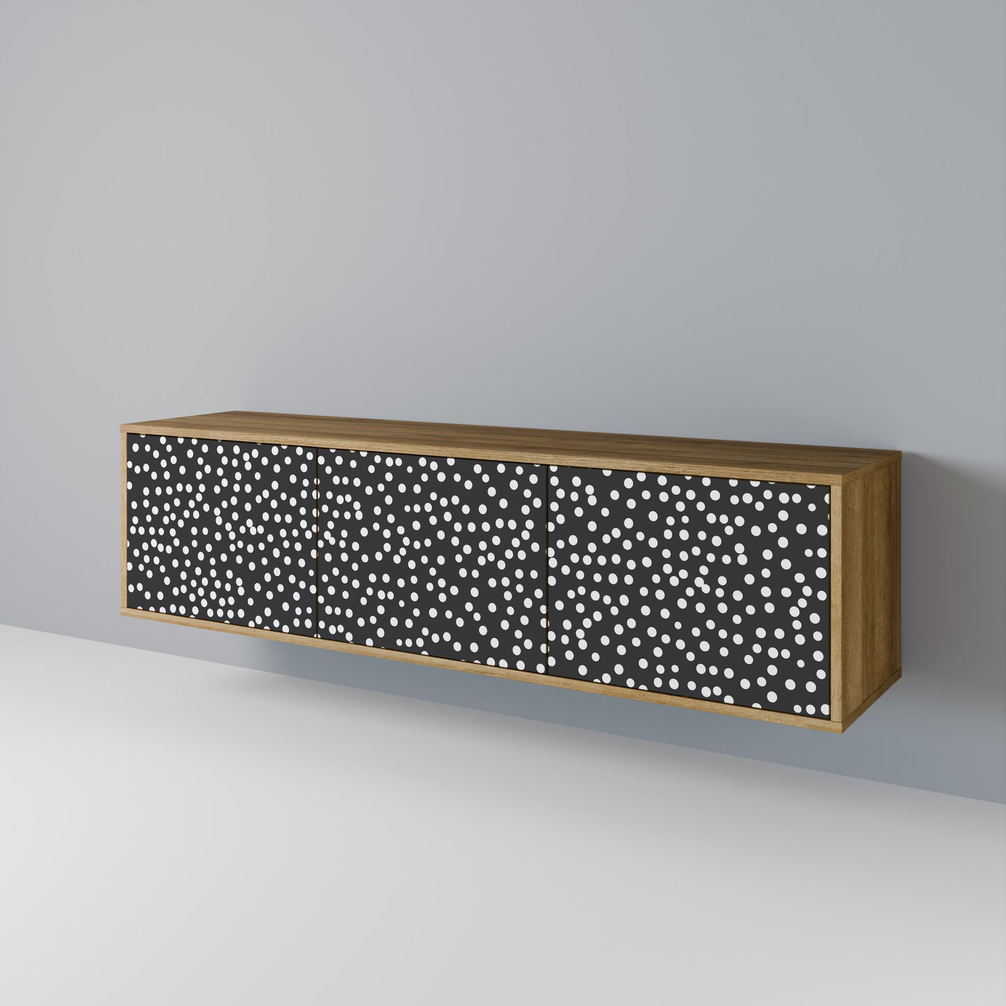 Porta TV BLINDING LIGHTS a 3 ante in effetto rovere